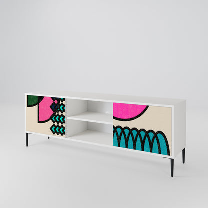 GEOMETRIC RHAPSODY Mueble de TV de 2 Puertas