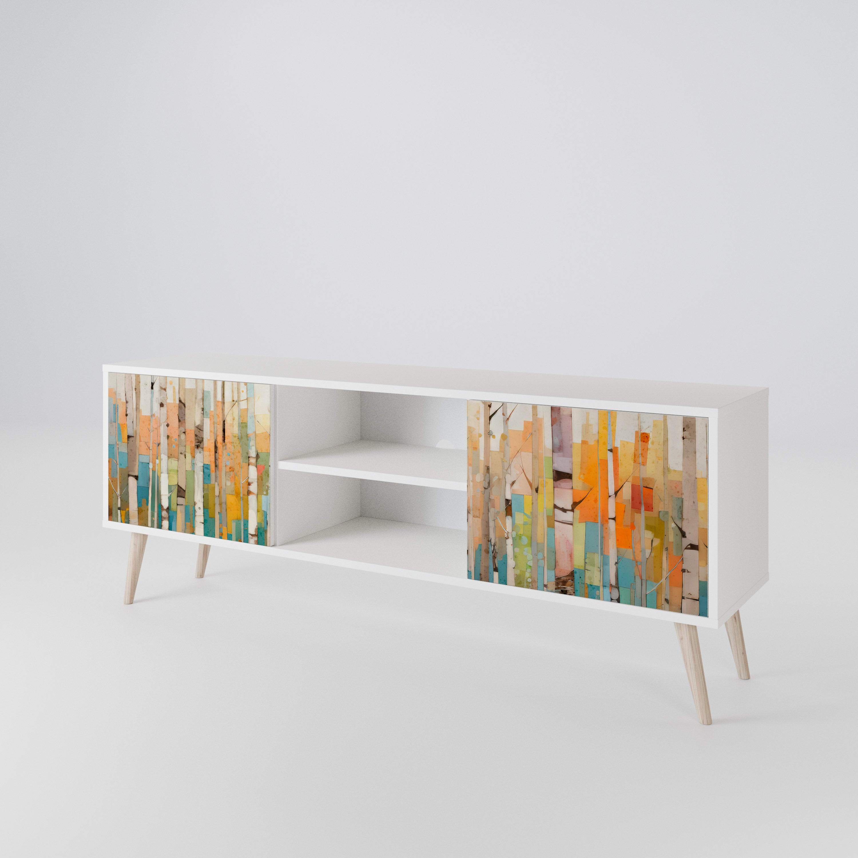 BIRCH KALEIDOSCOPE Mueble de TV de 2 Puertas