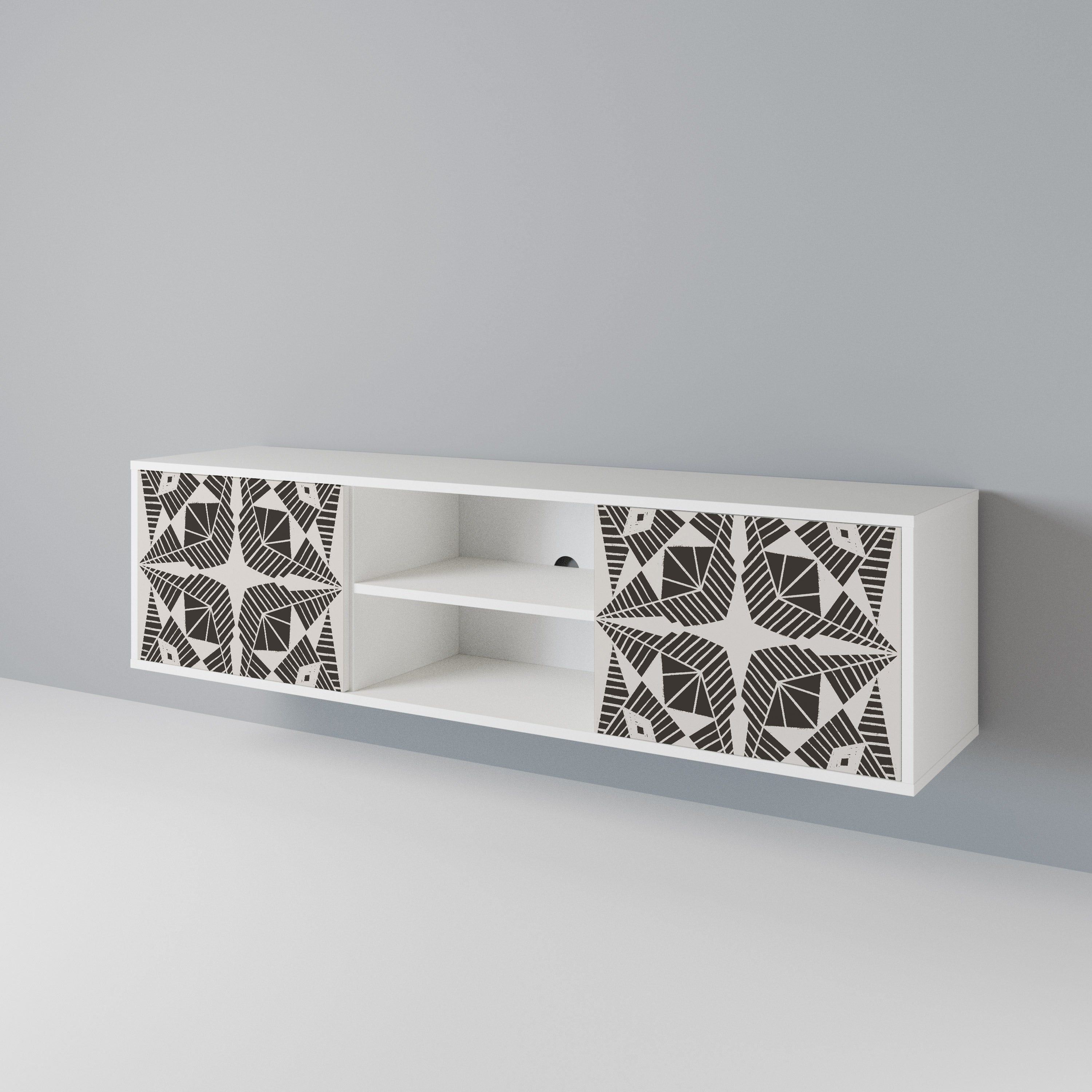 MONOCHROME NEXUS Mueble de TV de 2 Puertas