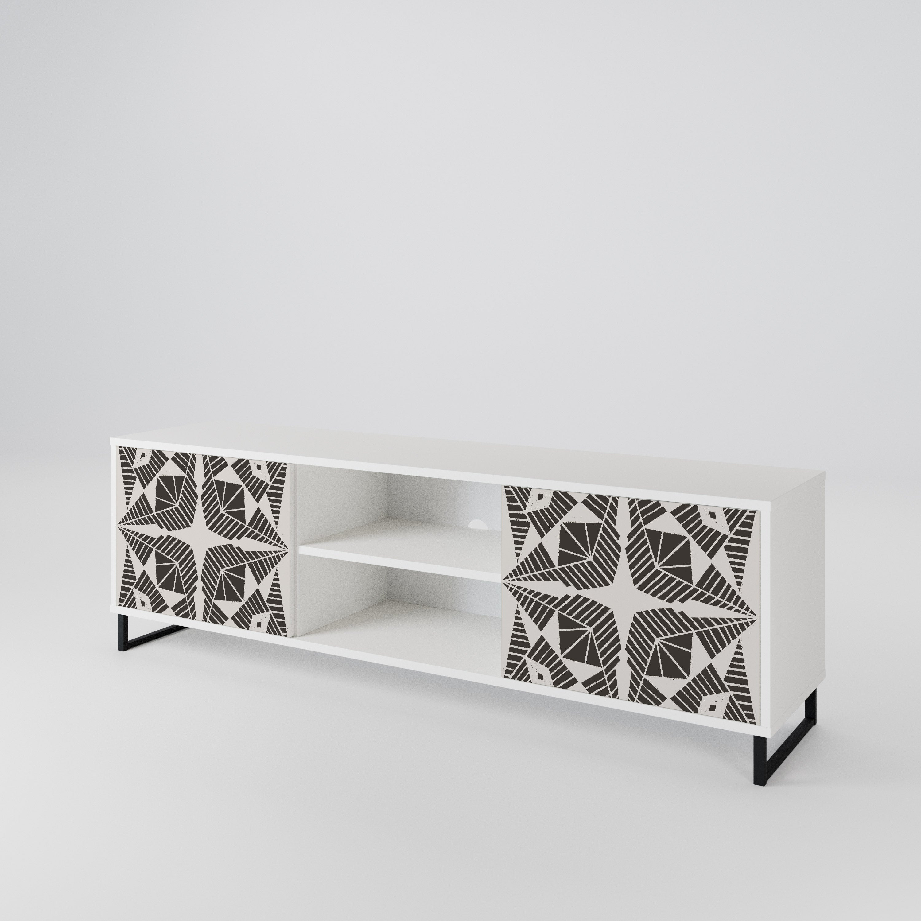 MONOCHROME NEXUS Mueble de TV de 2 Puertas