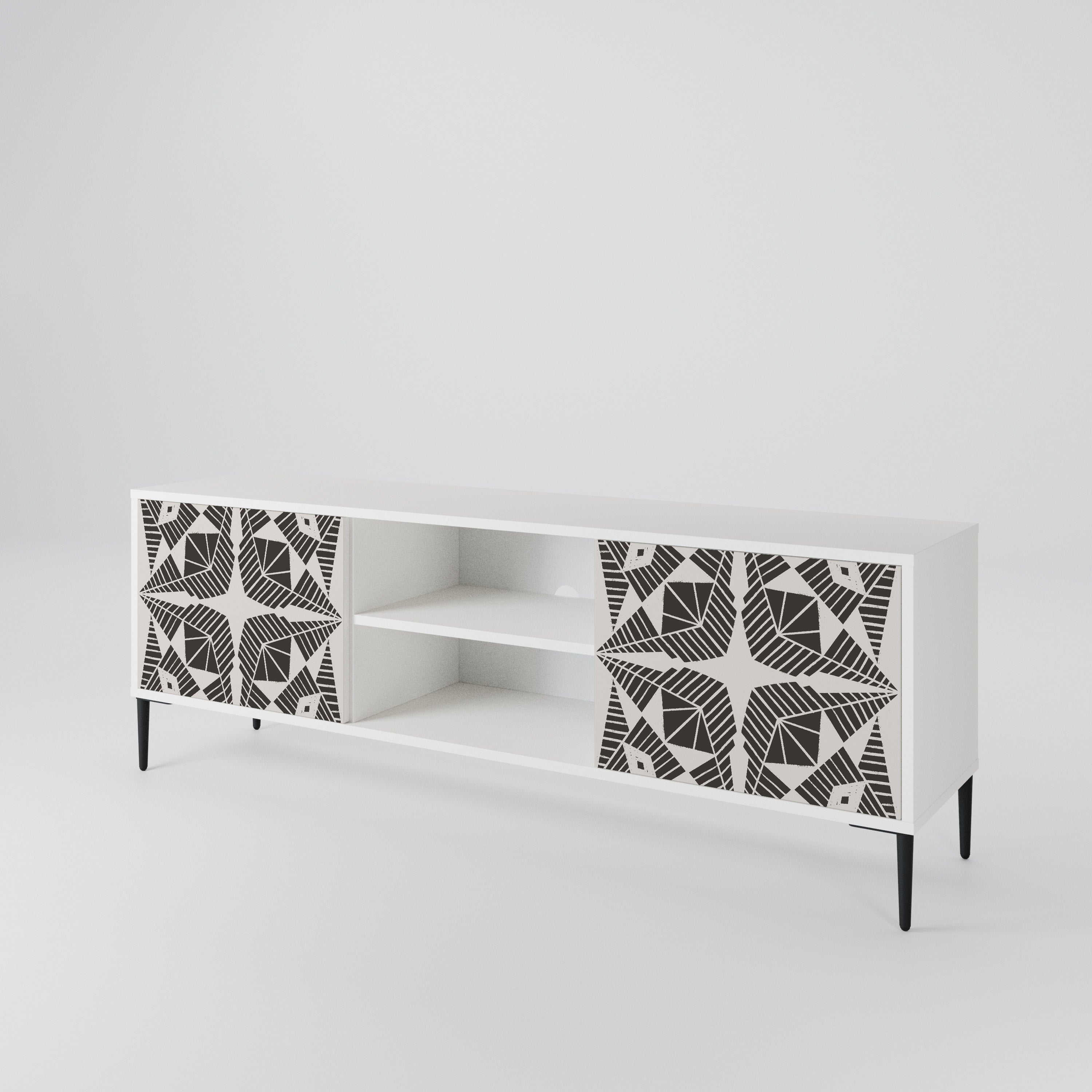 MONOCHROME NEXUS Mueble de TV de 2 Puertas
