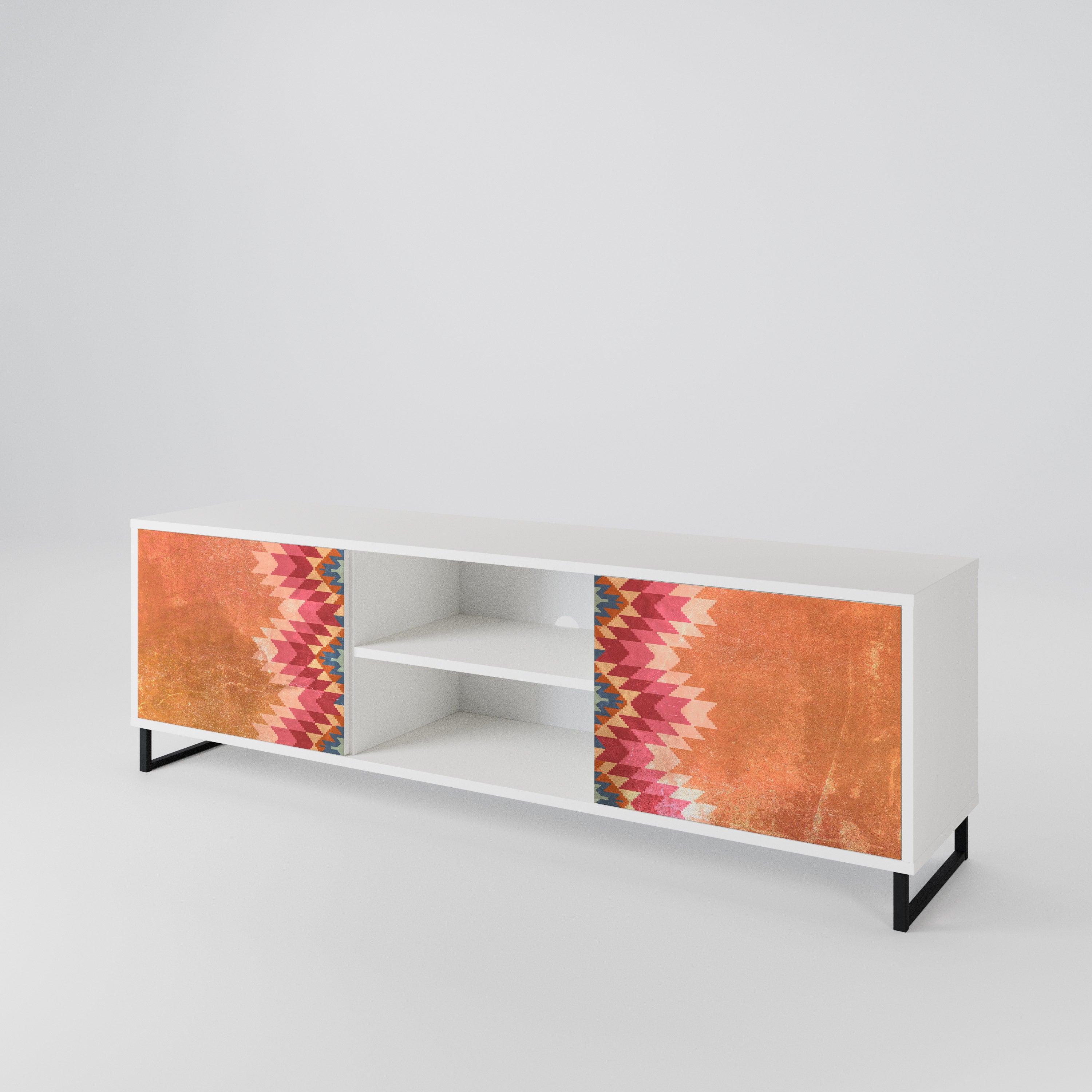 INDIAN FOLK Mueble de TV de 2 Puertas