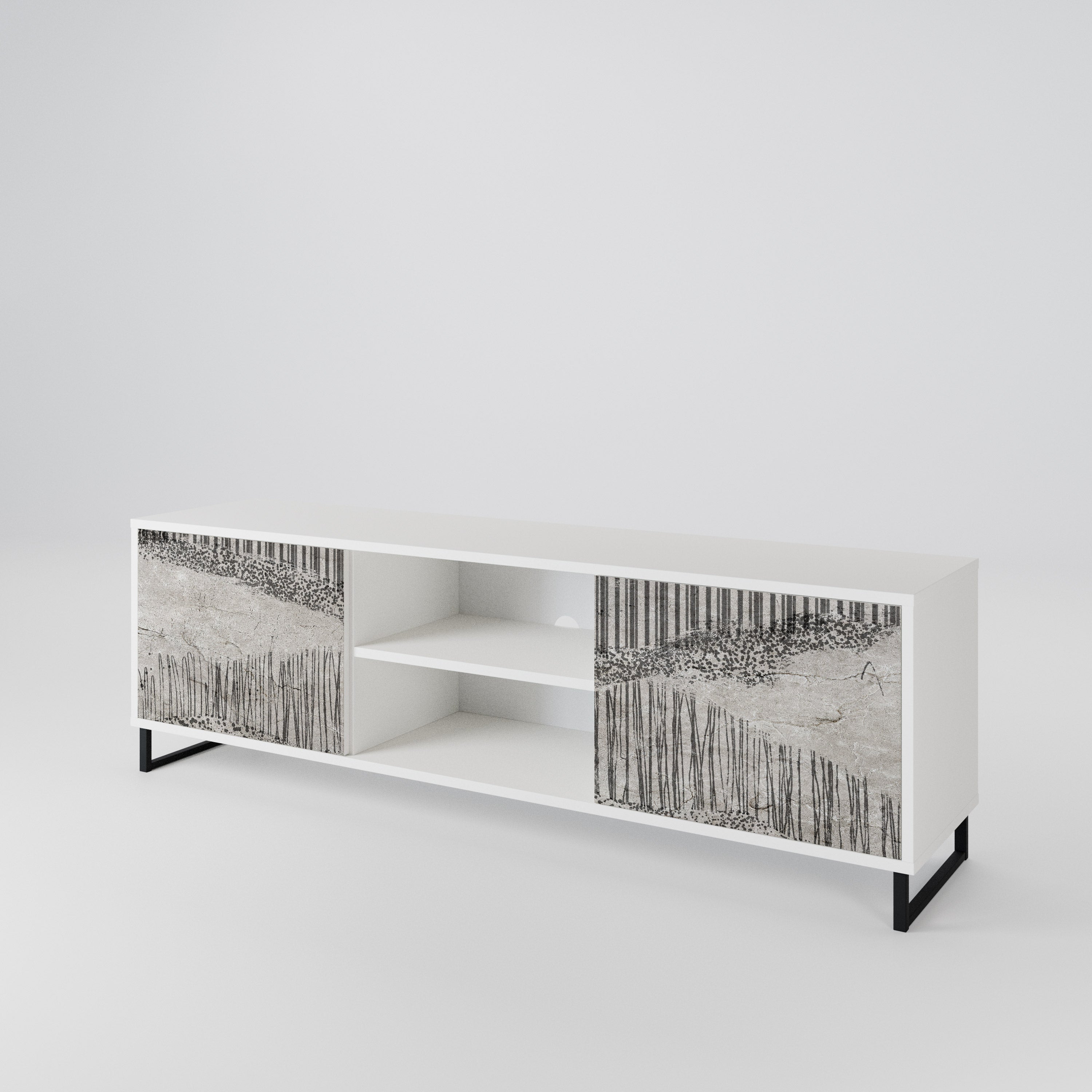GRAIN LINES Mueble de TV de 2 Puertas