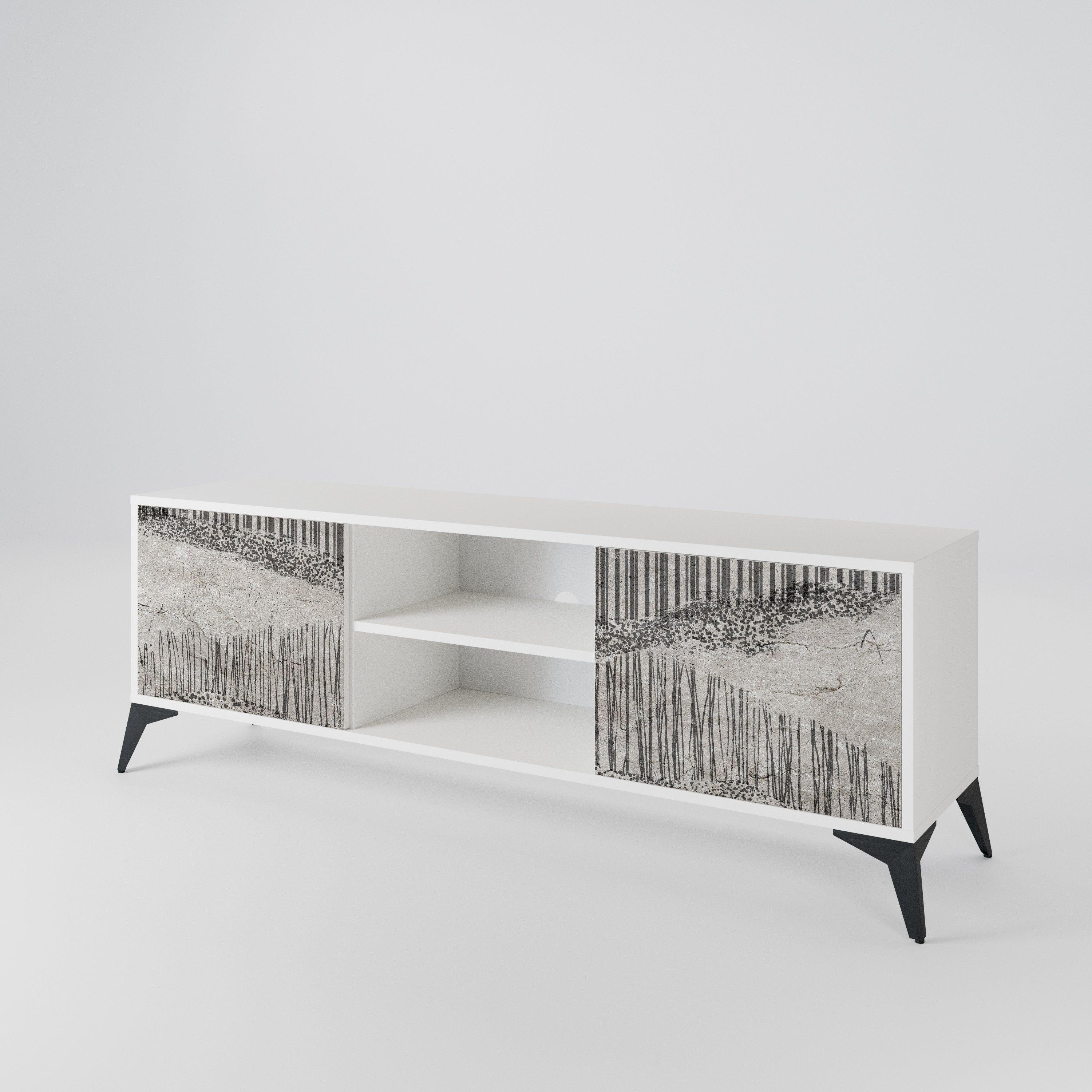 GRAIN LINES Mueble de TV de 2 Puertas