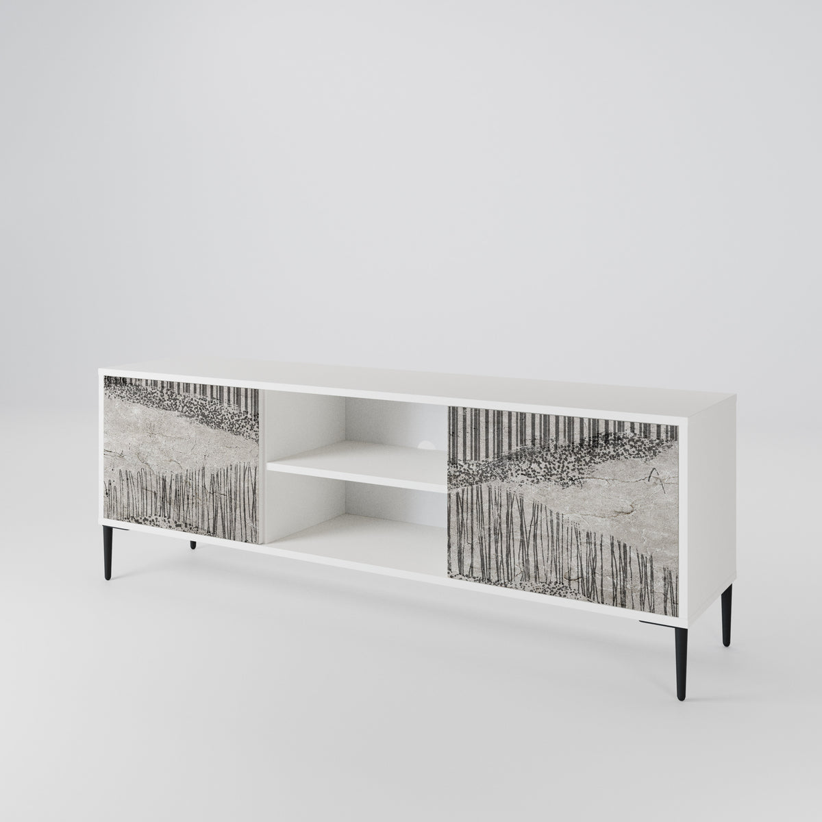GRAIN LINES Mueble de TV de 2 Puertas