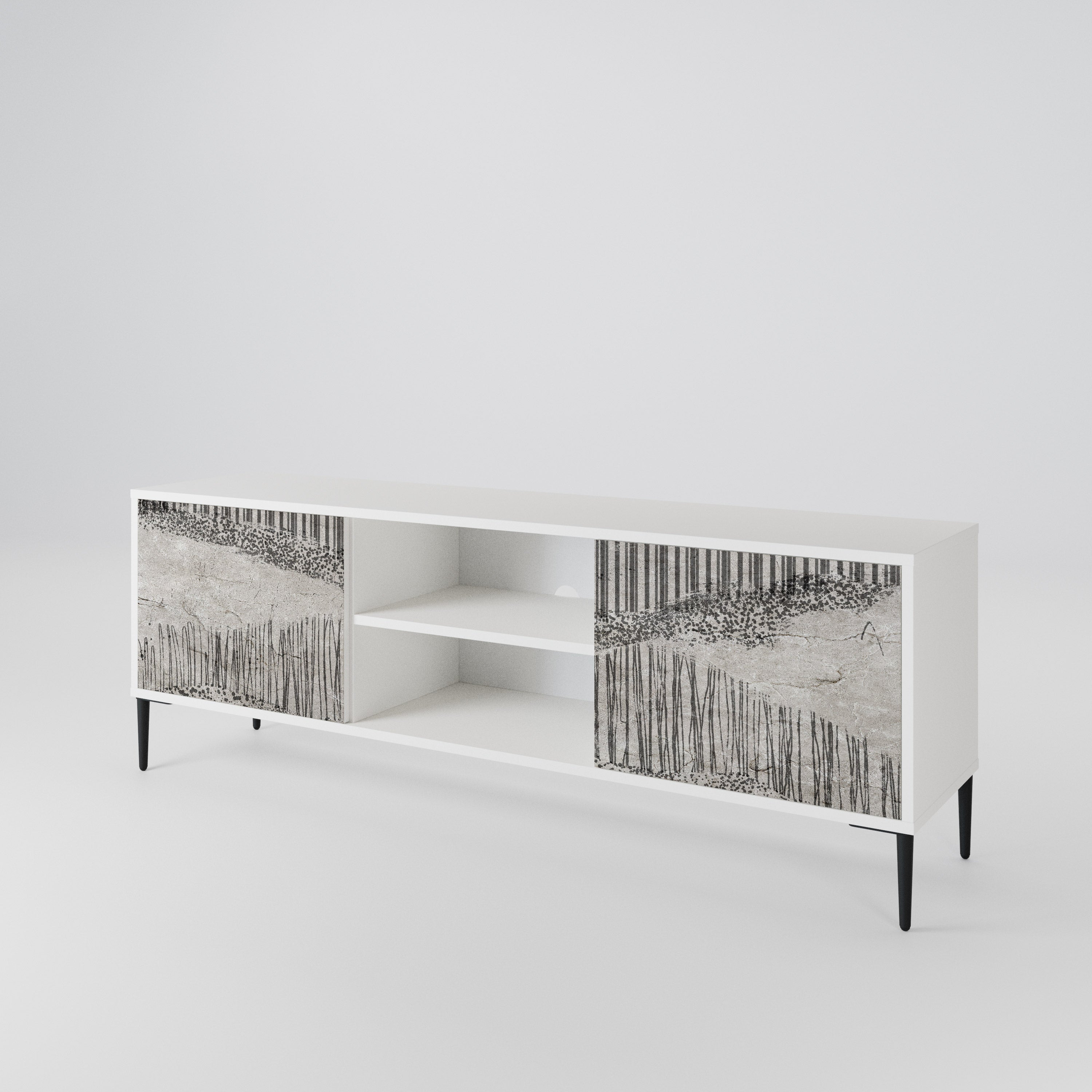 GRAIN LINES Mueble de TV de 2 Puertas