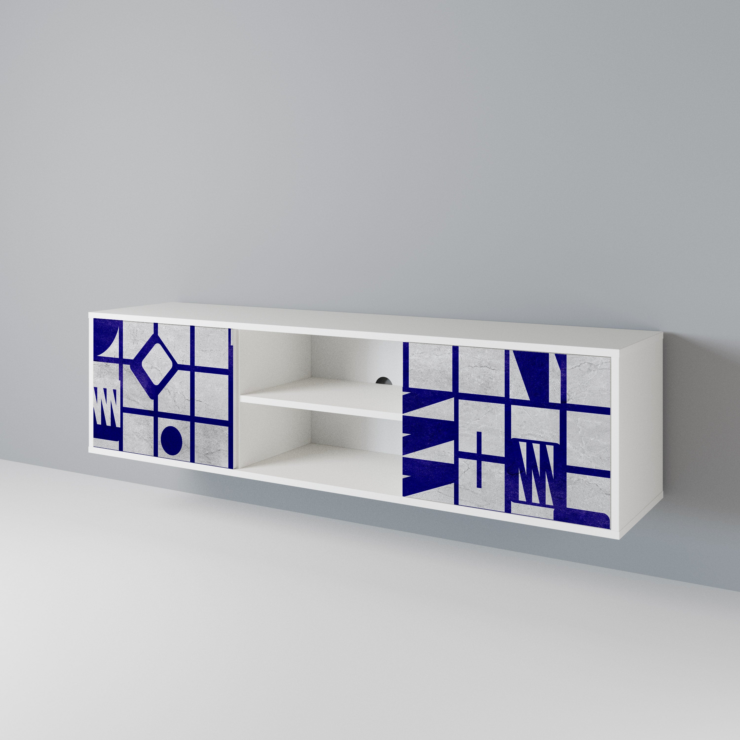 THE RIGHT PLACES Mueble de TV de 2 Puertas
