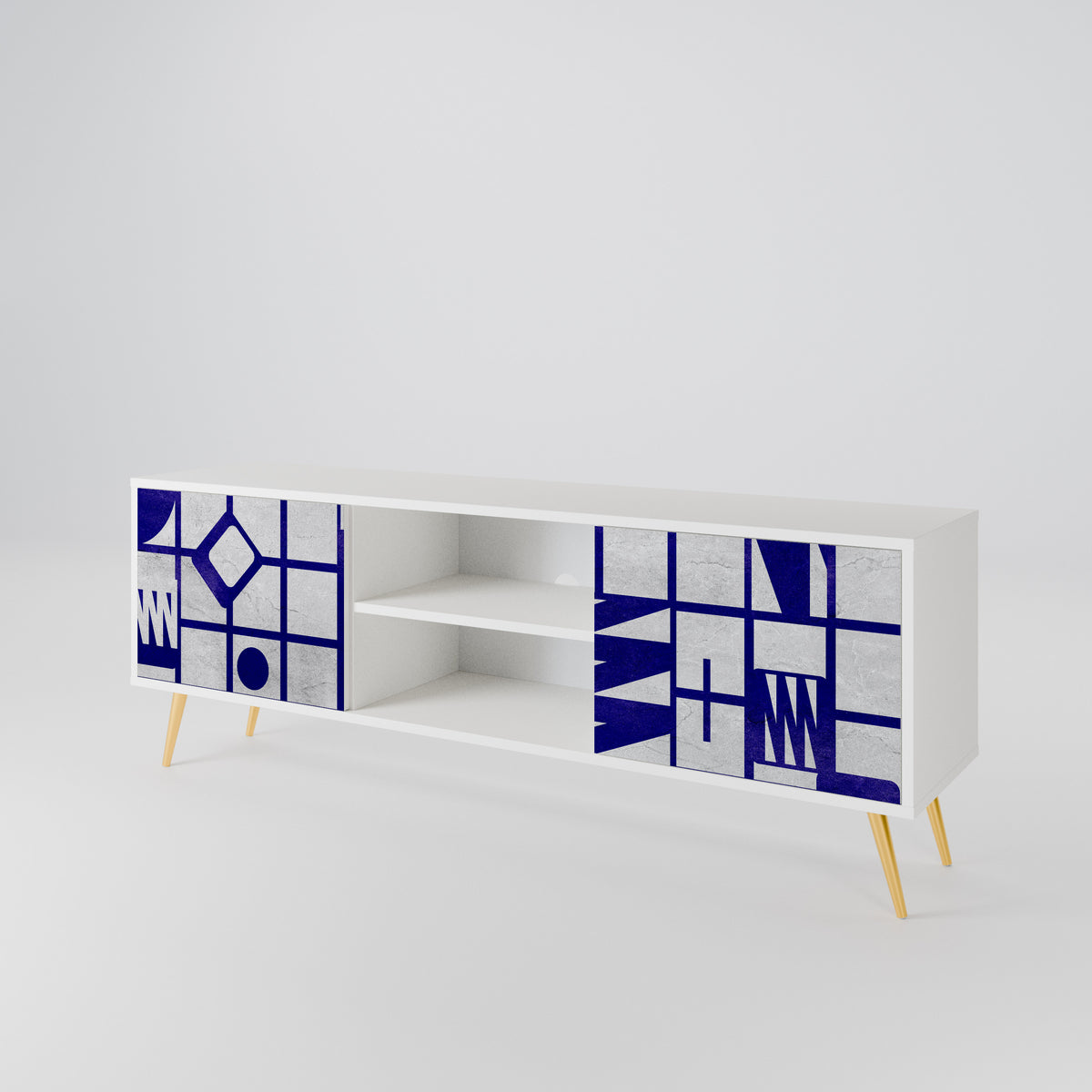 THE RIGHT PLACES Mueble de TV de 2 Puertas