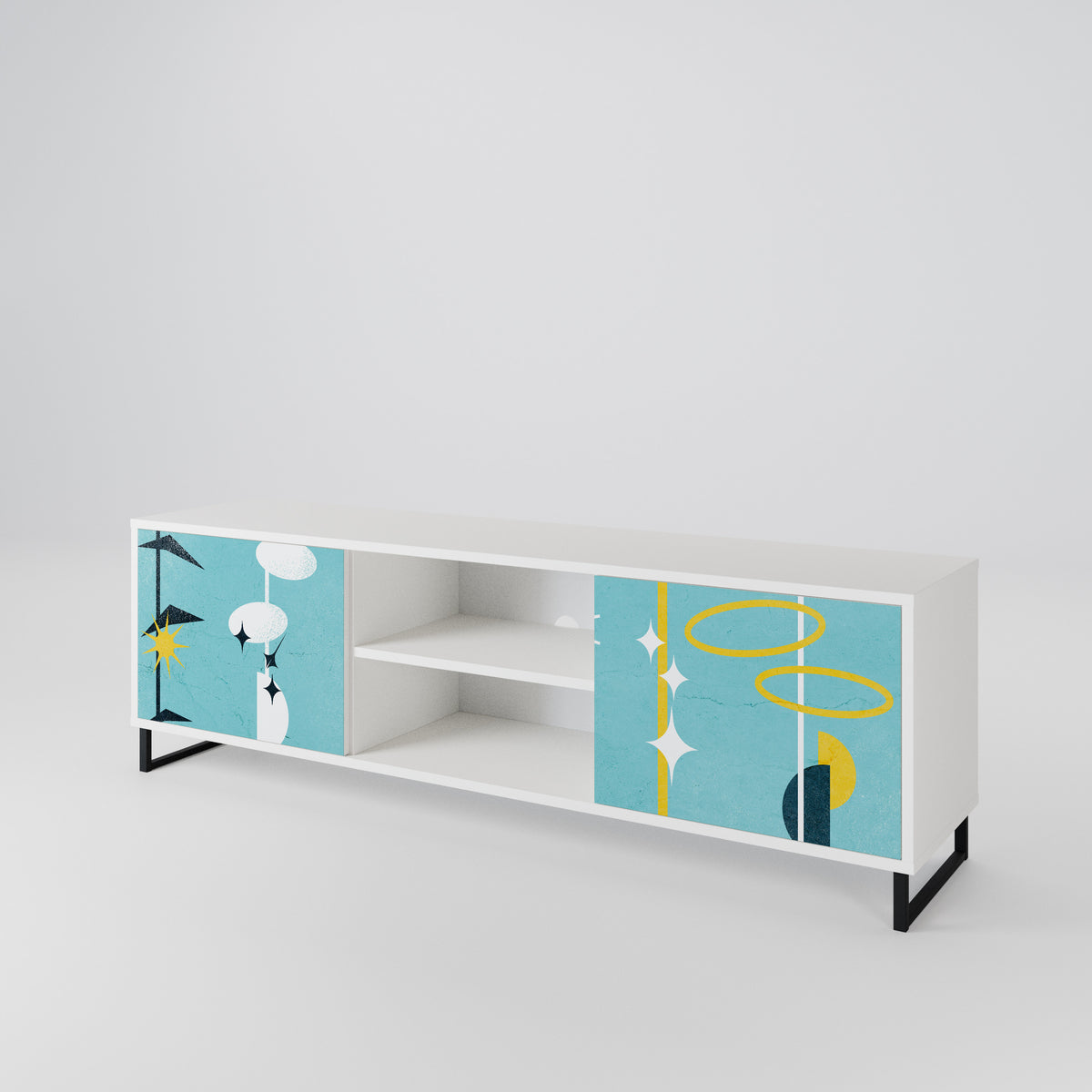 PATHS TO HAPPINESS Mueble de TV de 2 Puertas