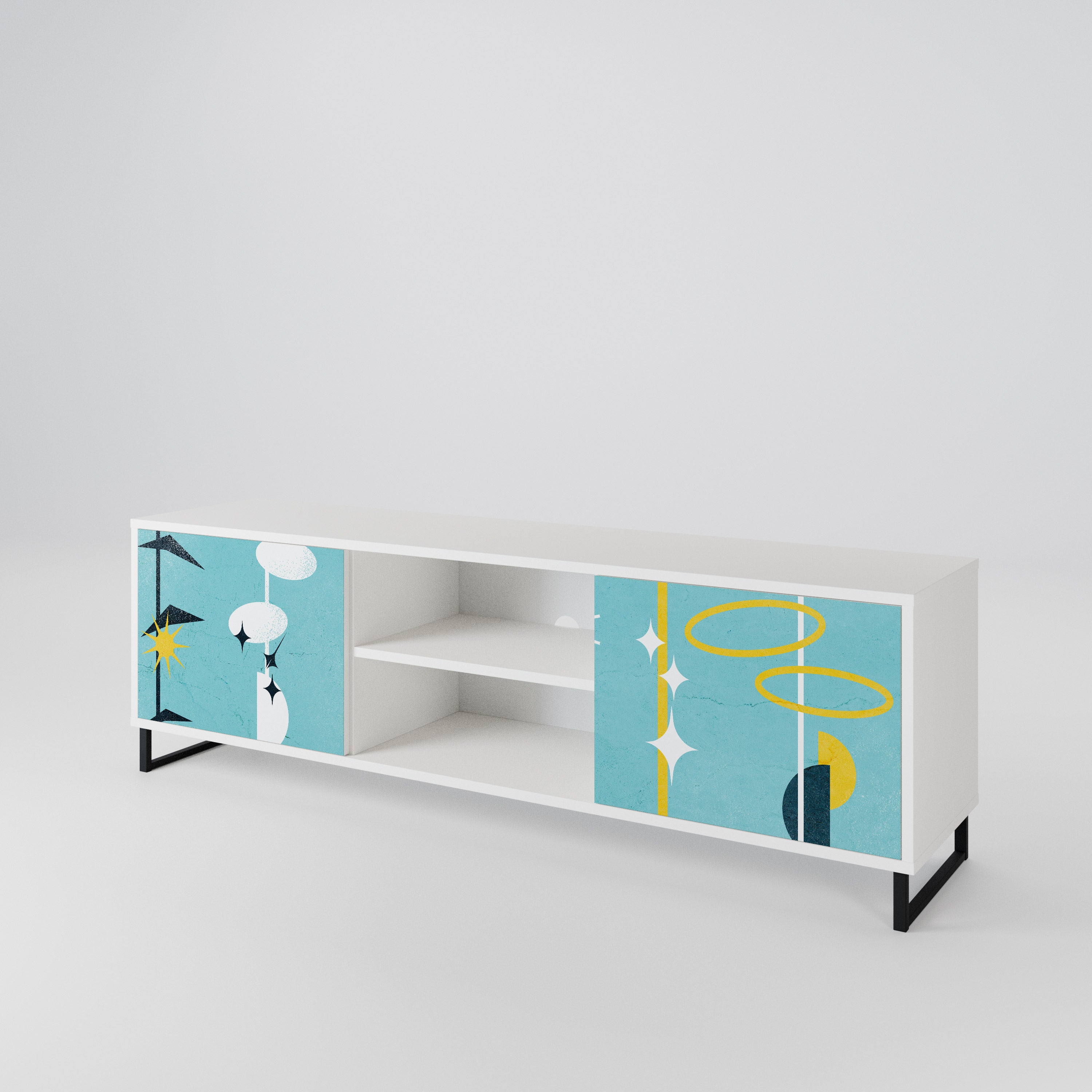PATHS TO HAPPINESS Mueble de TV de 2 Puertas