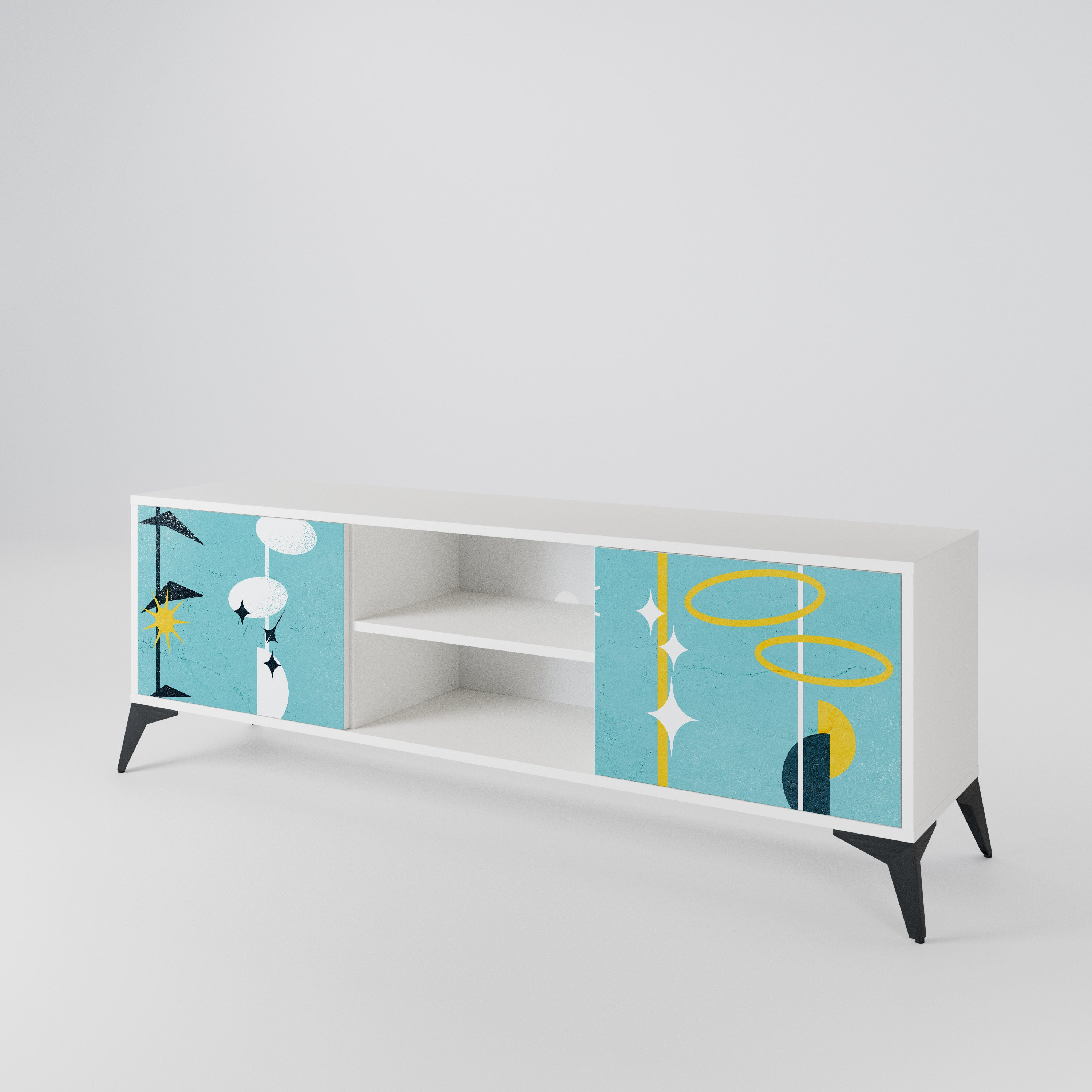 PATHS TO HAPPINESS Mueble de TV de 2 Puertas