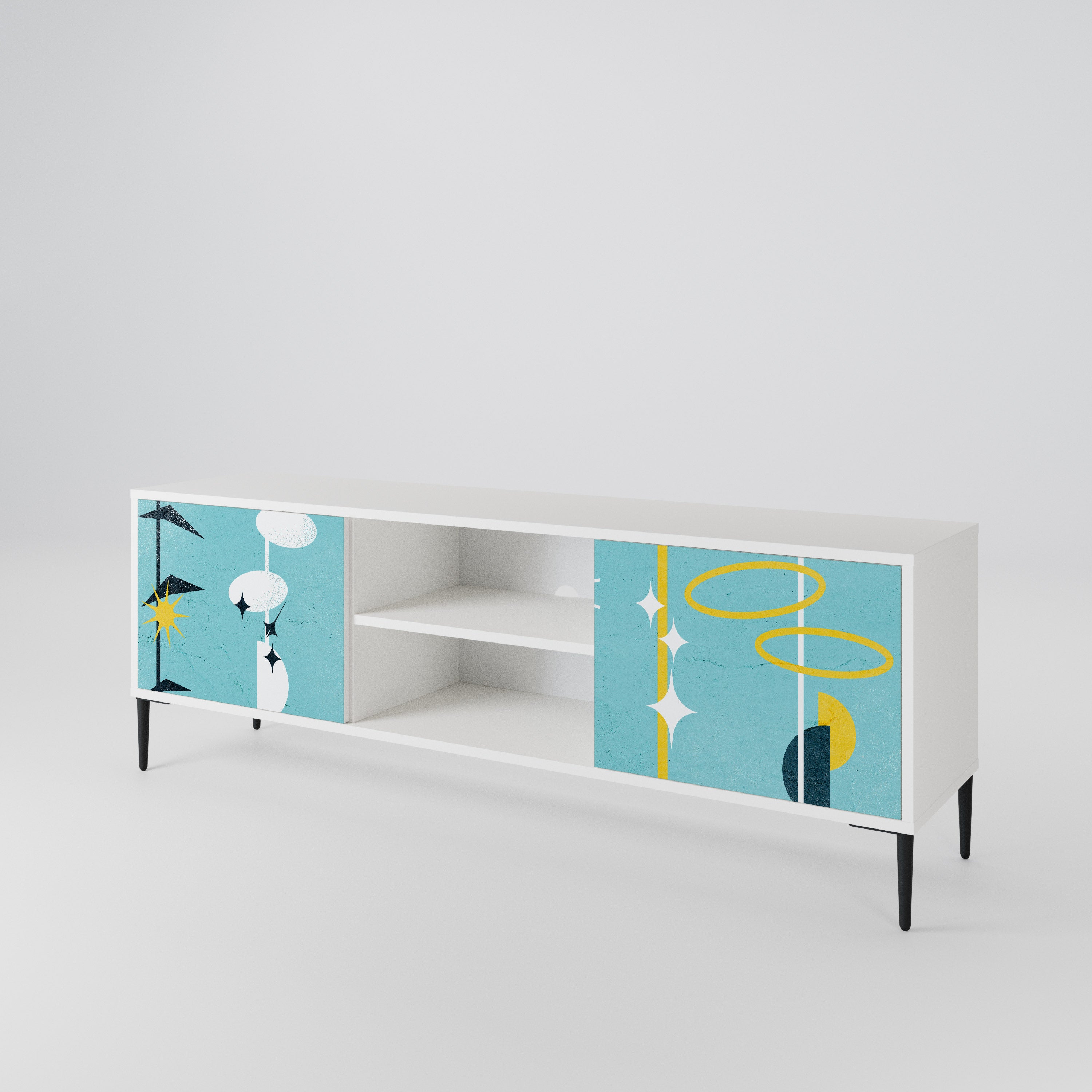 PATHS TO HAPPINESS Mueble de TV de 2 Puertas