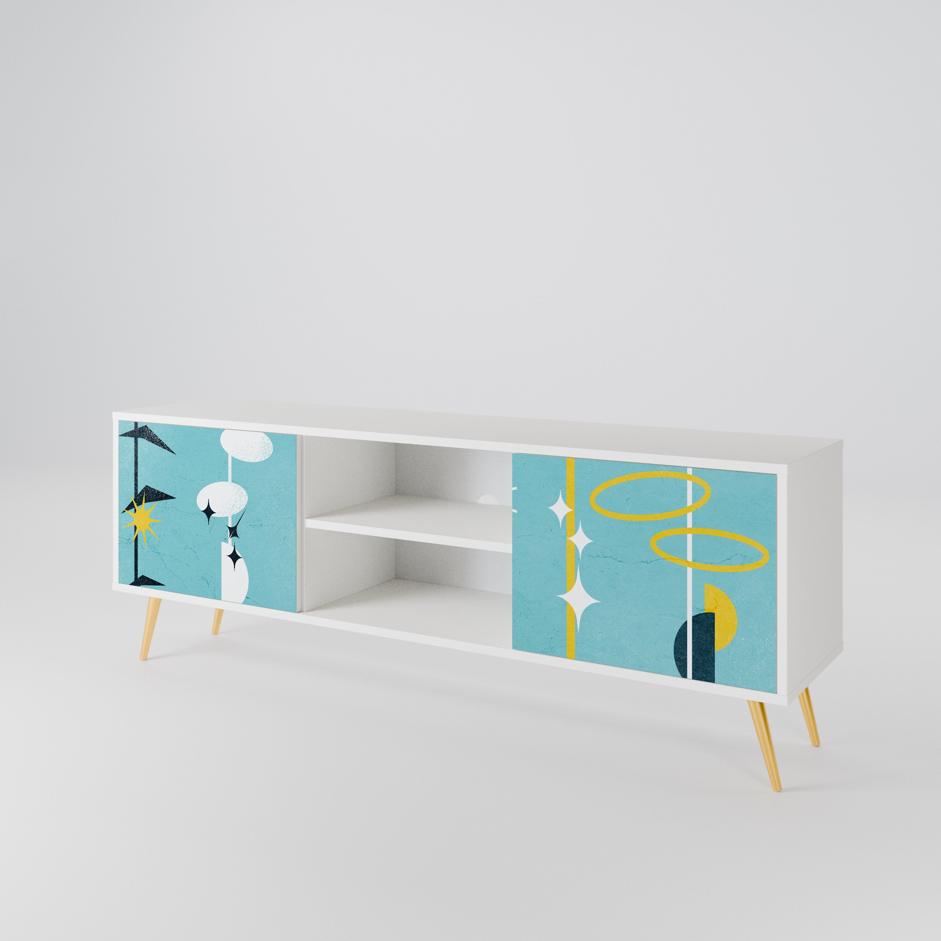 PATHS TO HAPPINESS Mueble de TV de 2 Puertas