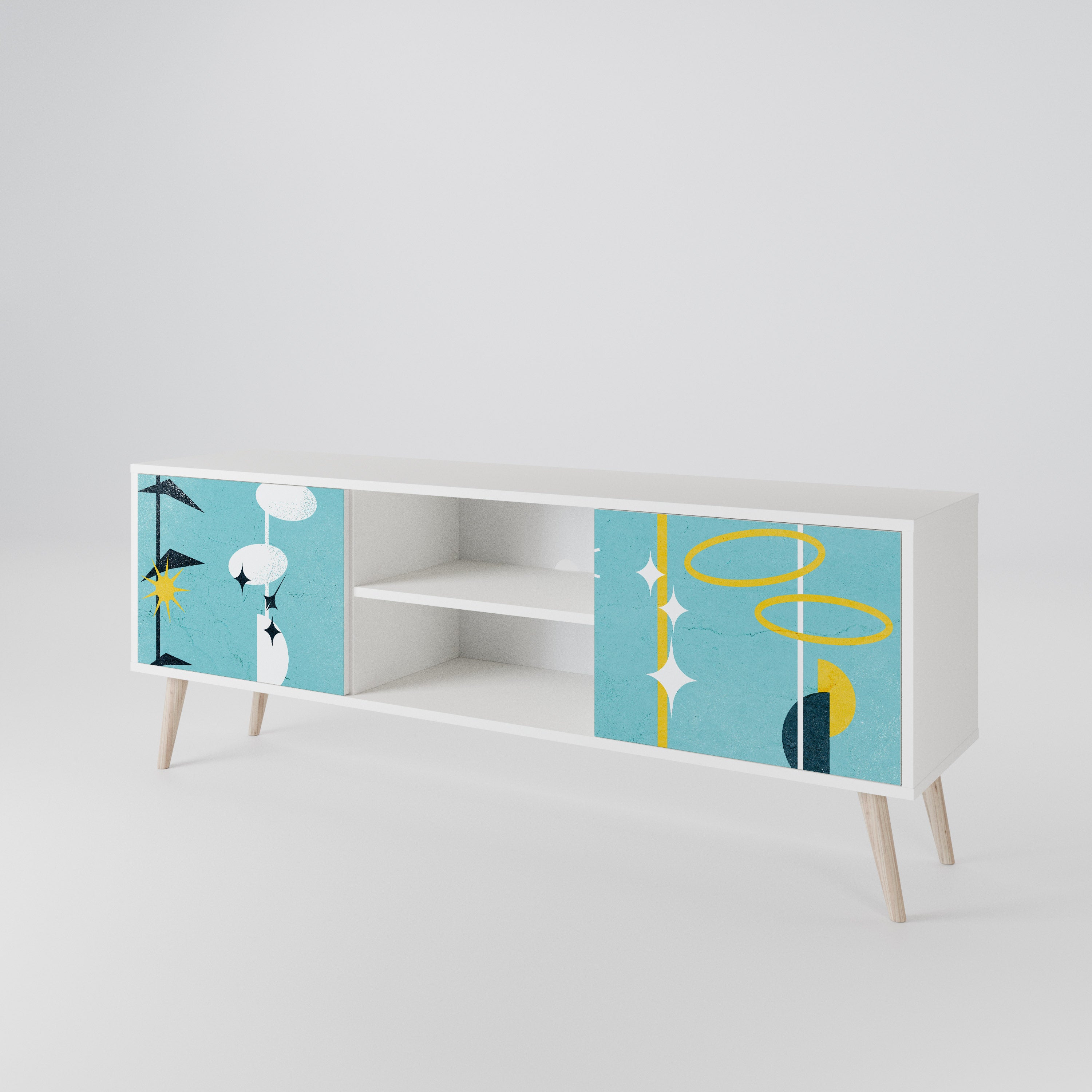 PATHS TO HAPPINESS Mueble de TV de 2 Puertas