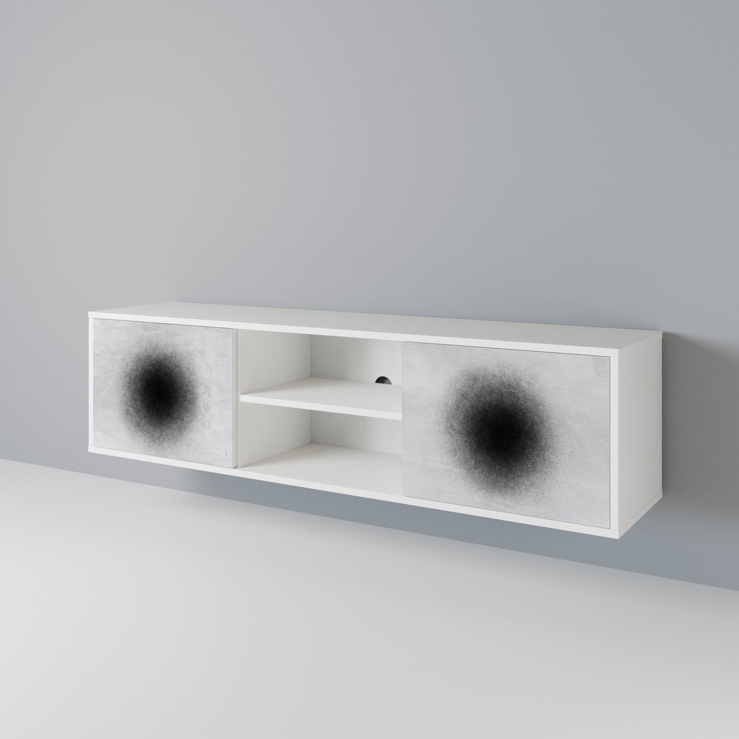 BLACK HOLE Mueble de TV de 2 Puertas