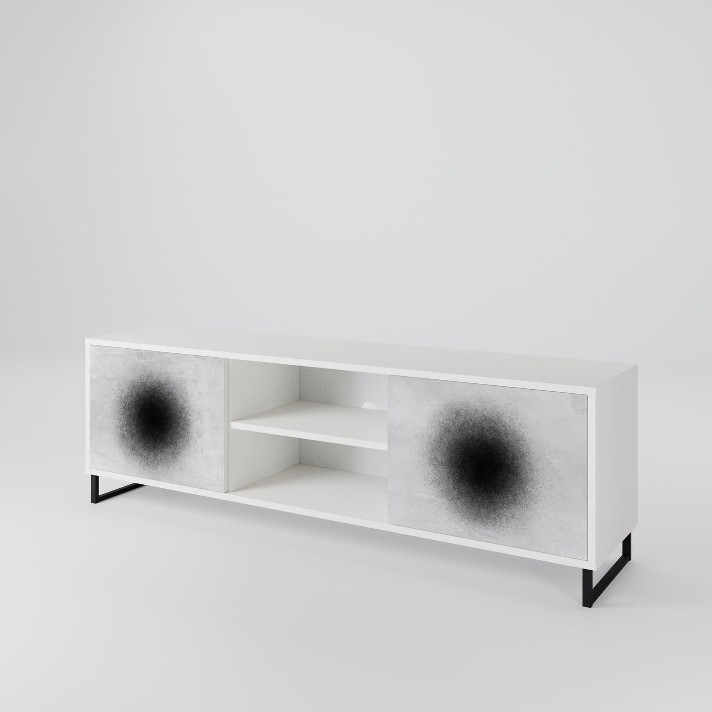 BLACK HOLE Mueble de TV de 2 Puertas