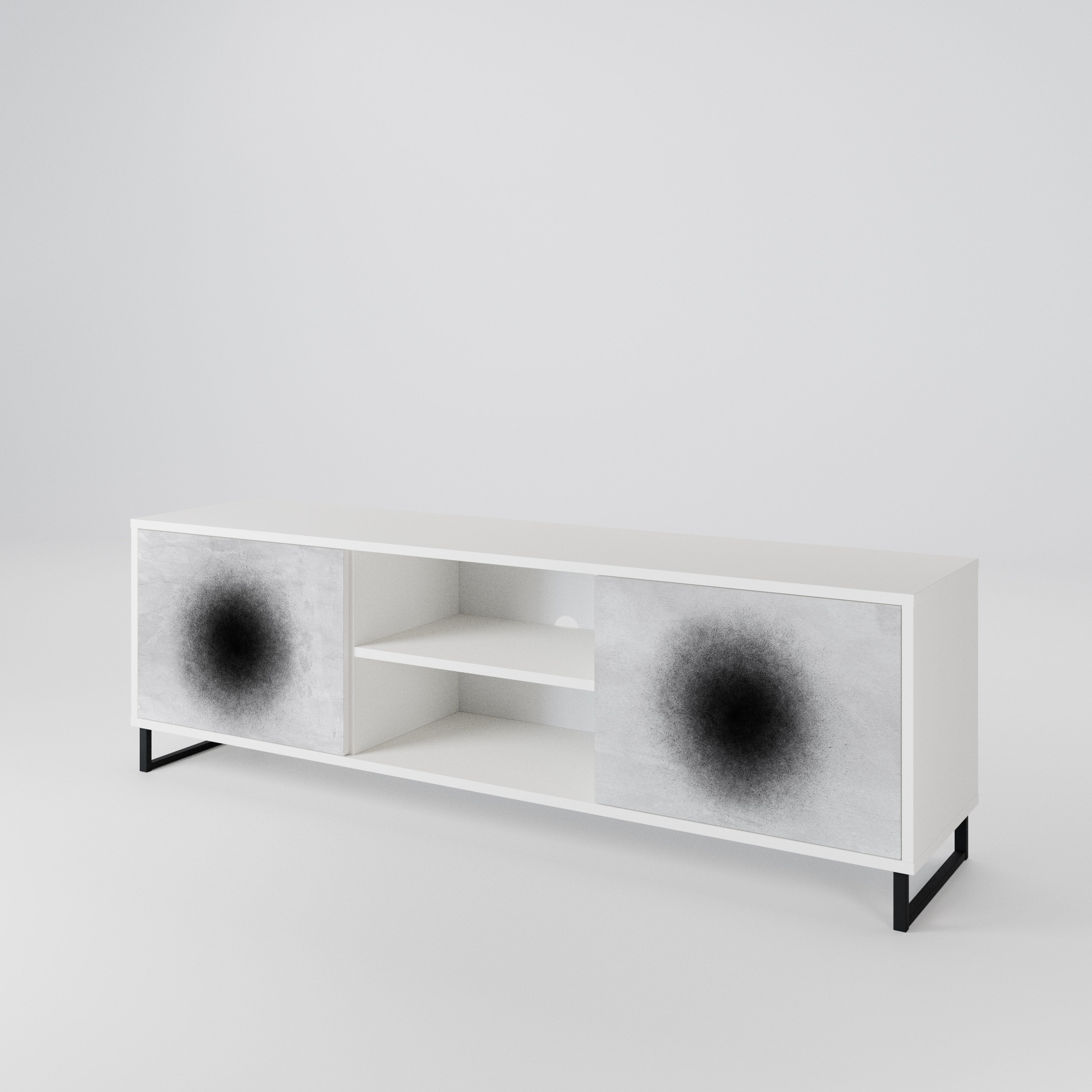BLACK HOLE Mueble de TV de 2 Puertas