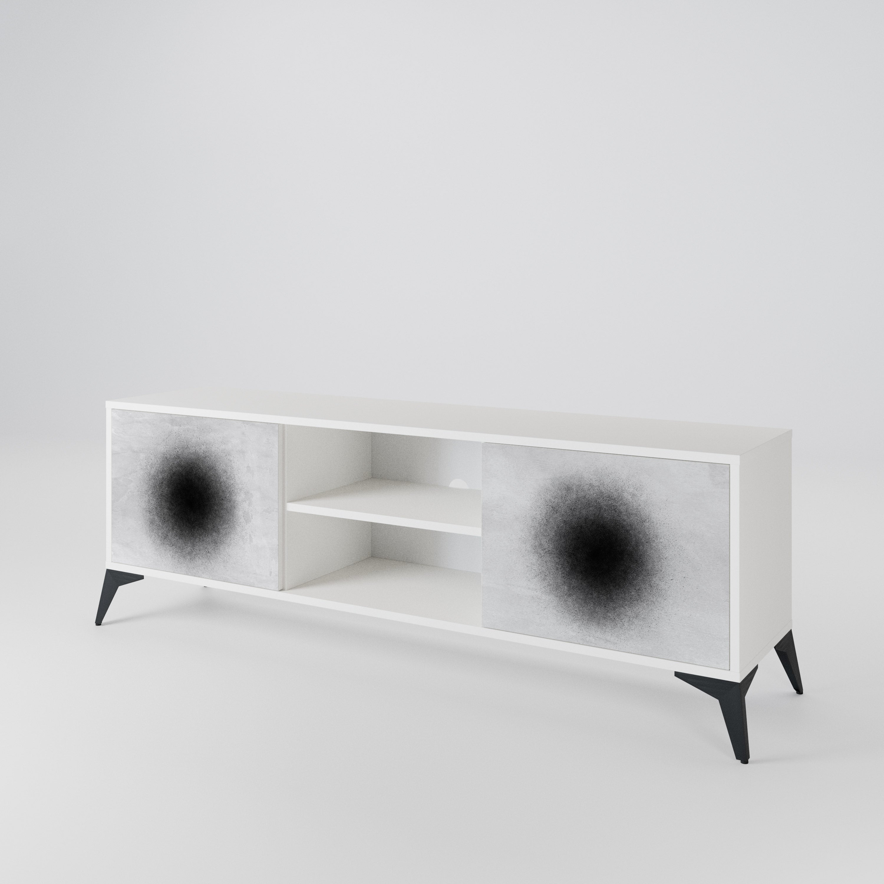 BLACK HOLE Mueble de TV de 2 Puertas