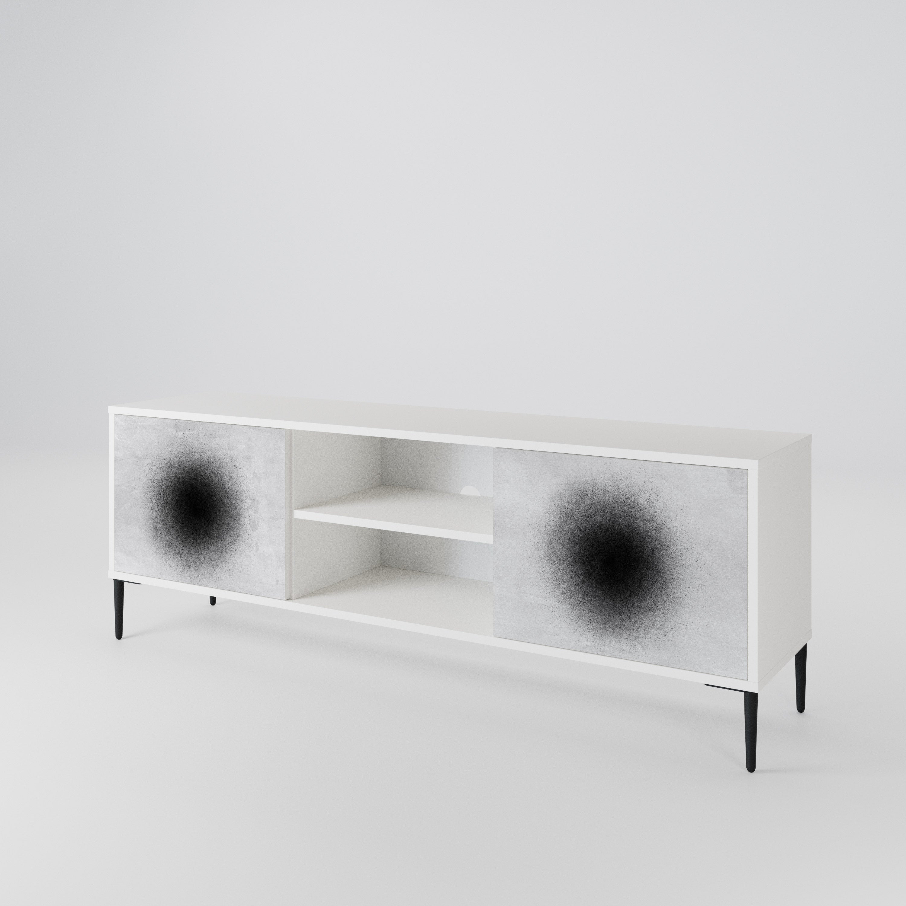 BLACK HOLE Mueble de TV de 2 Puertas