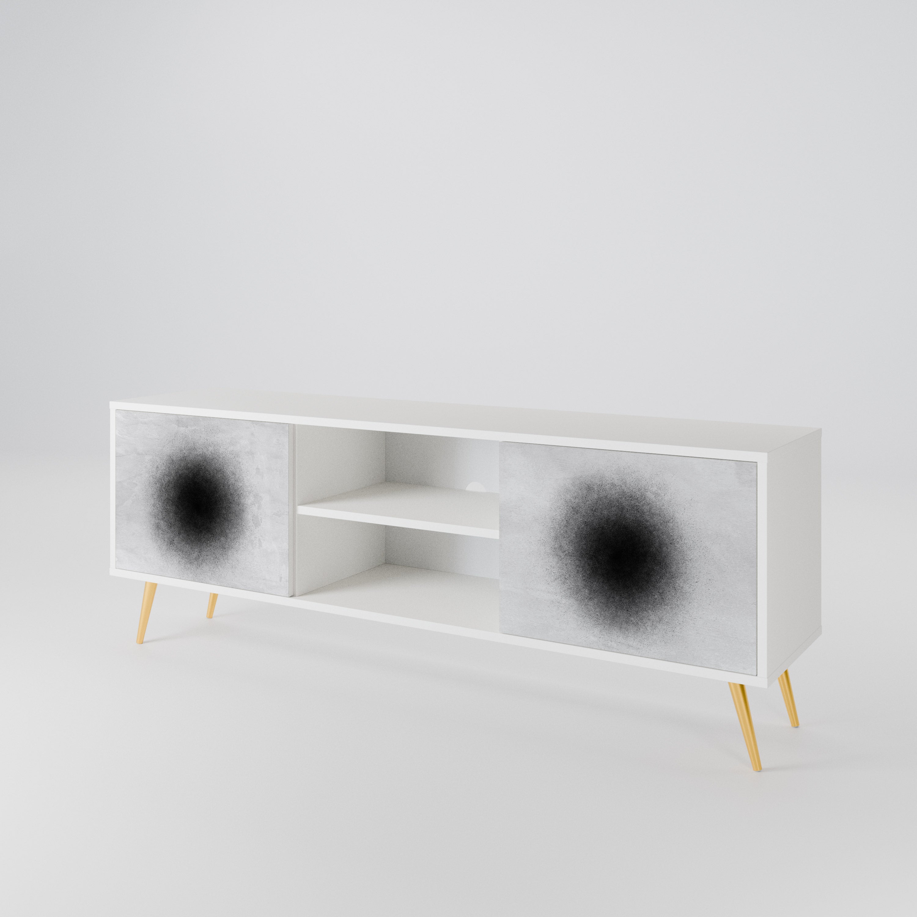 BLACK HOLE Mueble de TV de 2 Puertas