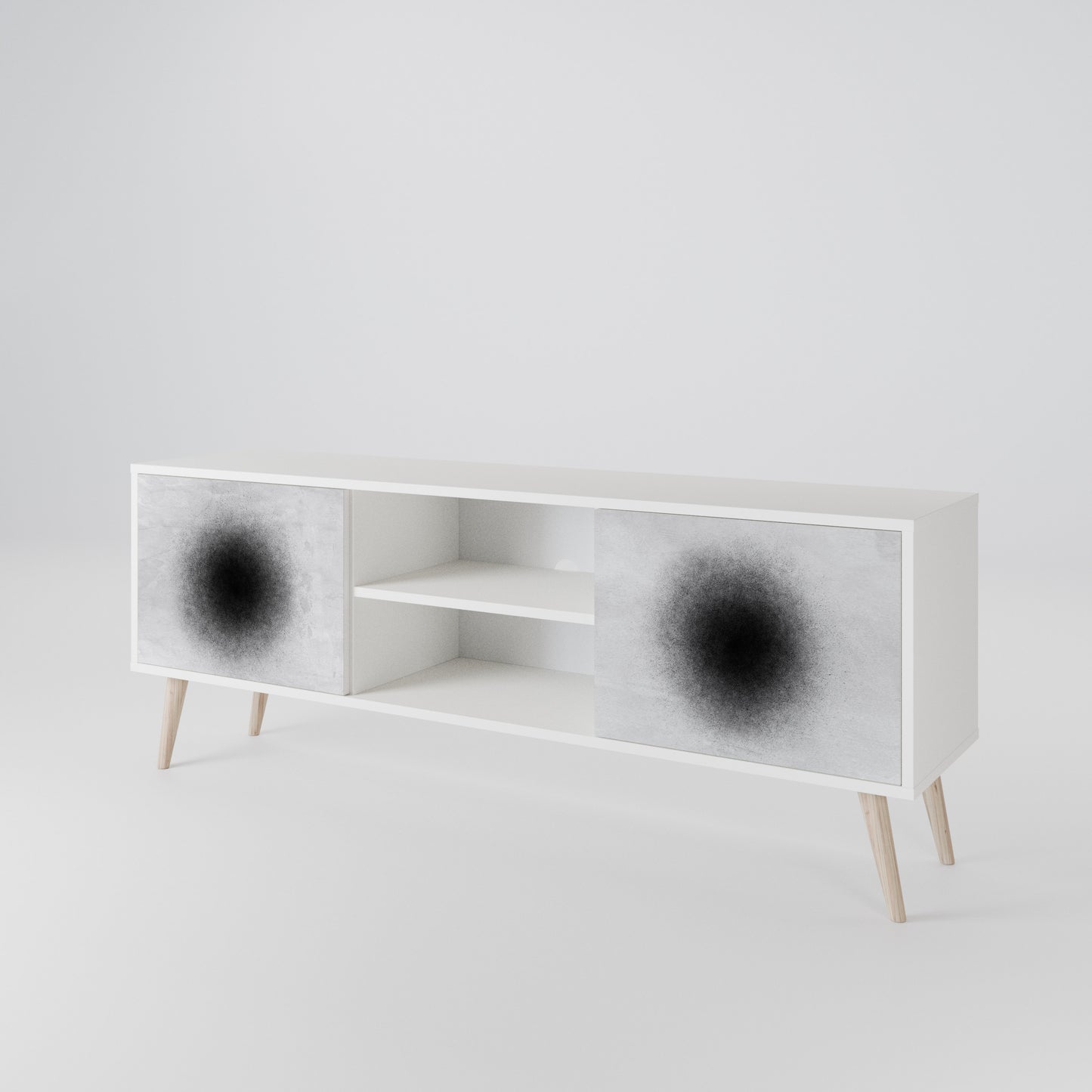 BLACK HOLE Mueble de TV de 2 Puertas