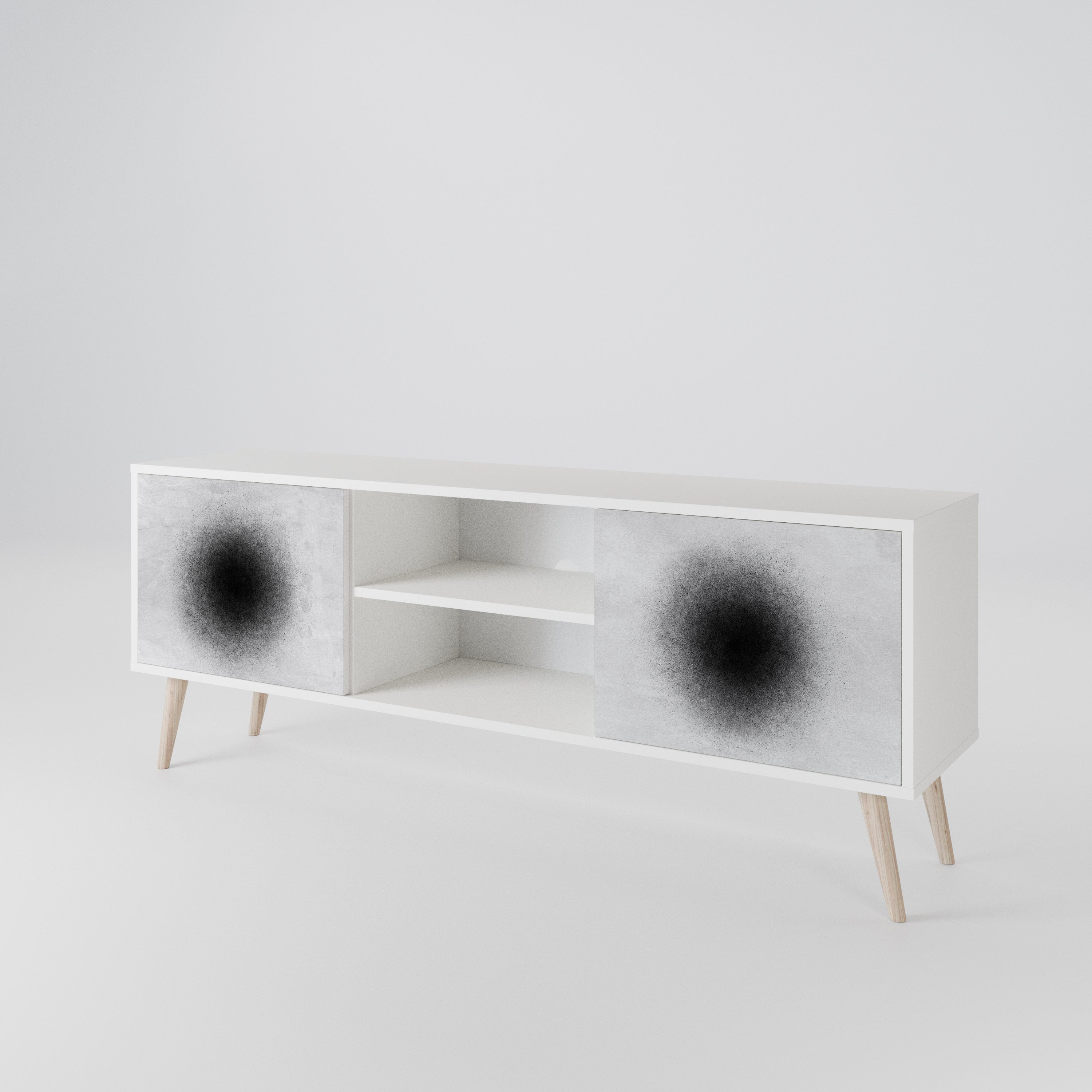 BLACK HOLE Mueble de TV de 2 Puertas