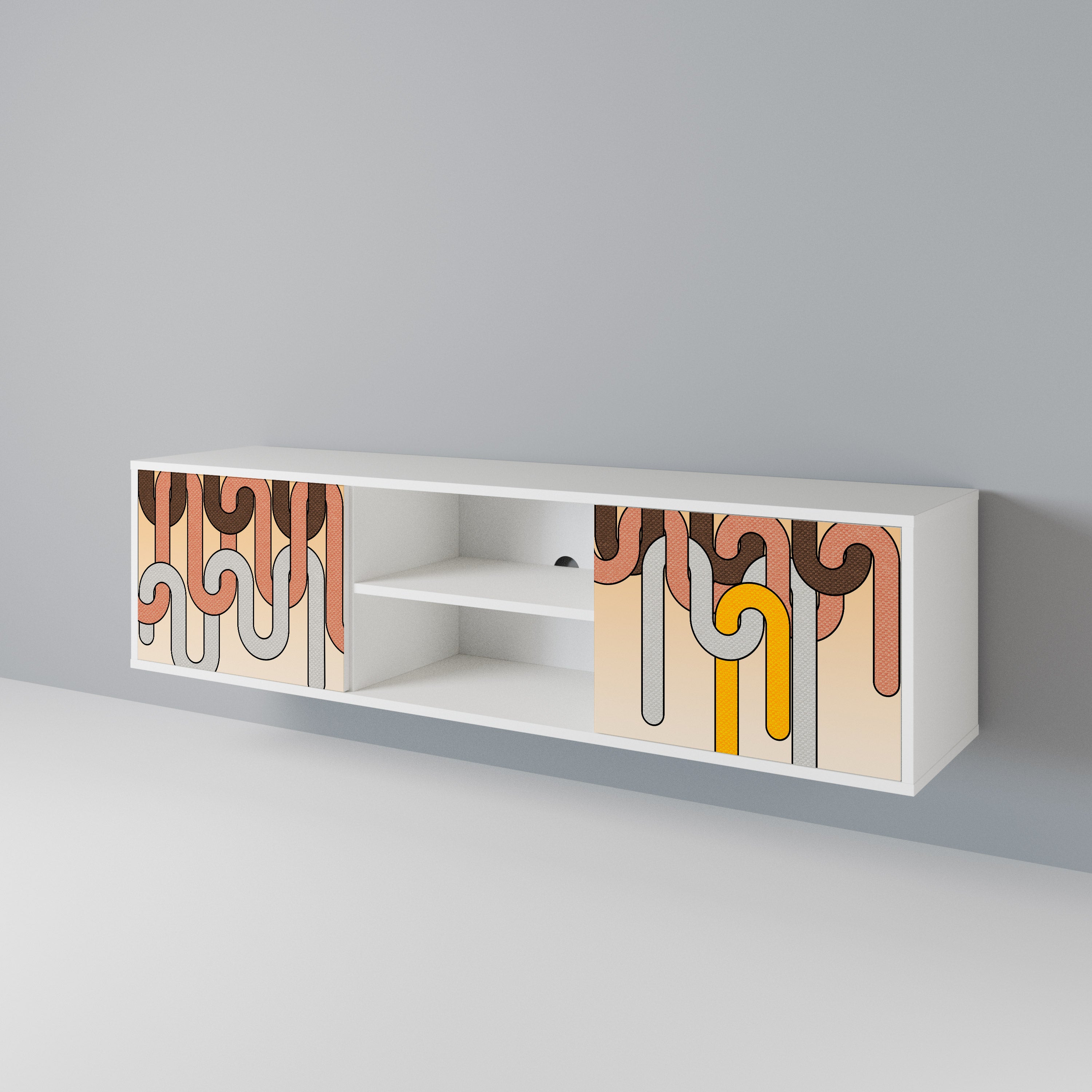 COLORFUL STRINGS Mueble de TV de 2 Puertas
