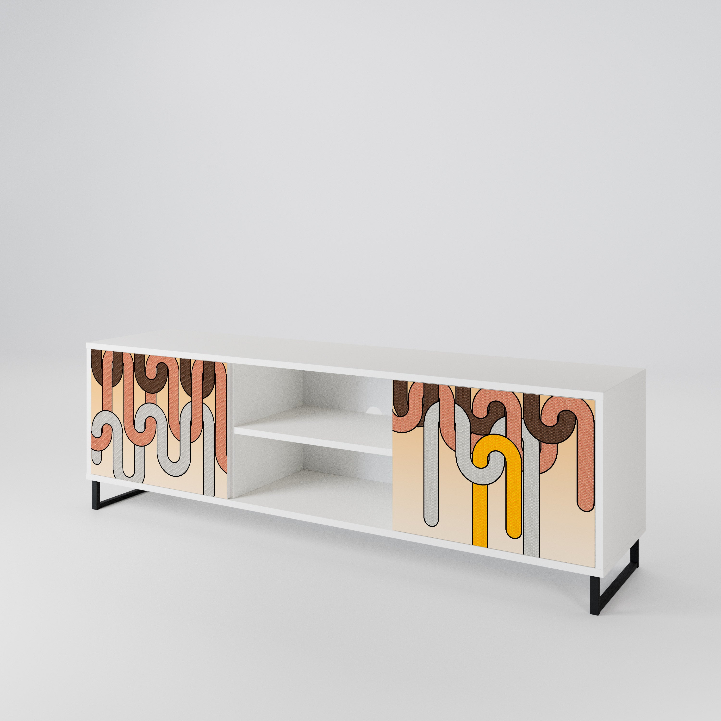 COLORFUL STRINGS Mueble de TV de 2 Puertas