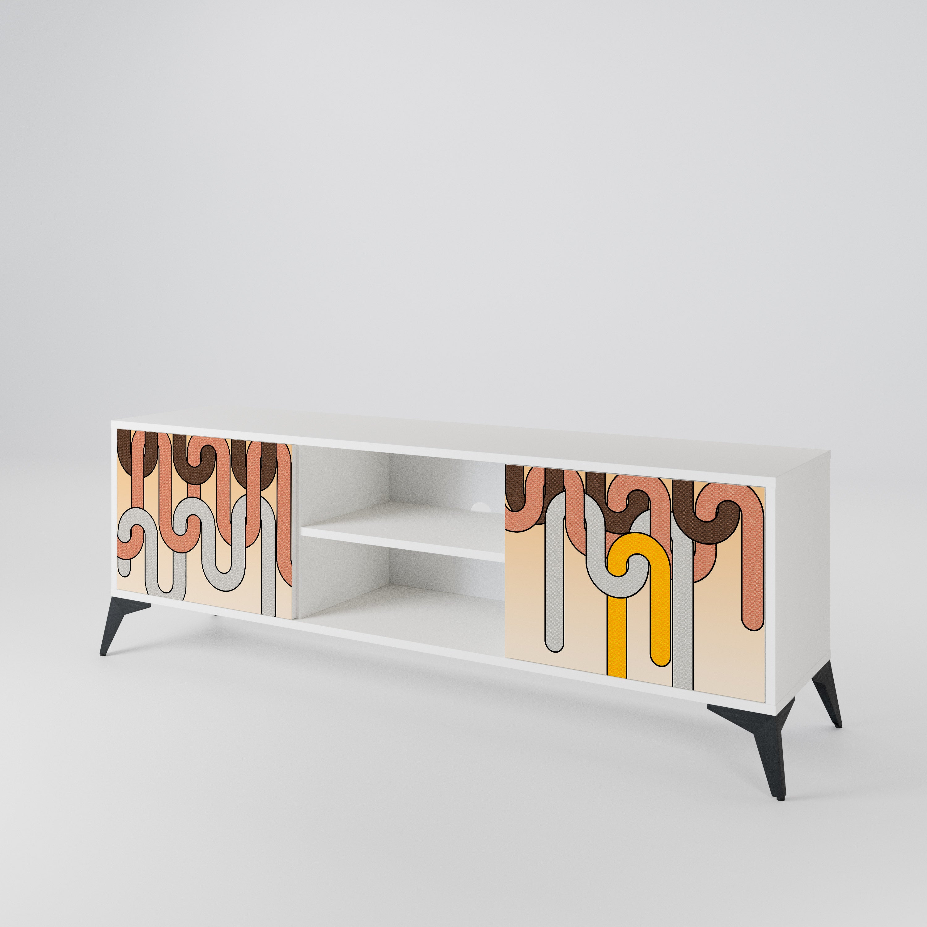 COLORFUL STRINGS Mueble de TV de 2 Puertas