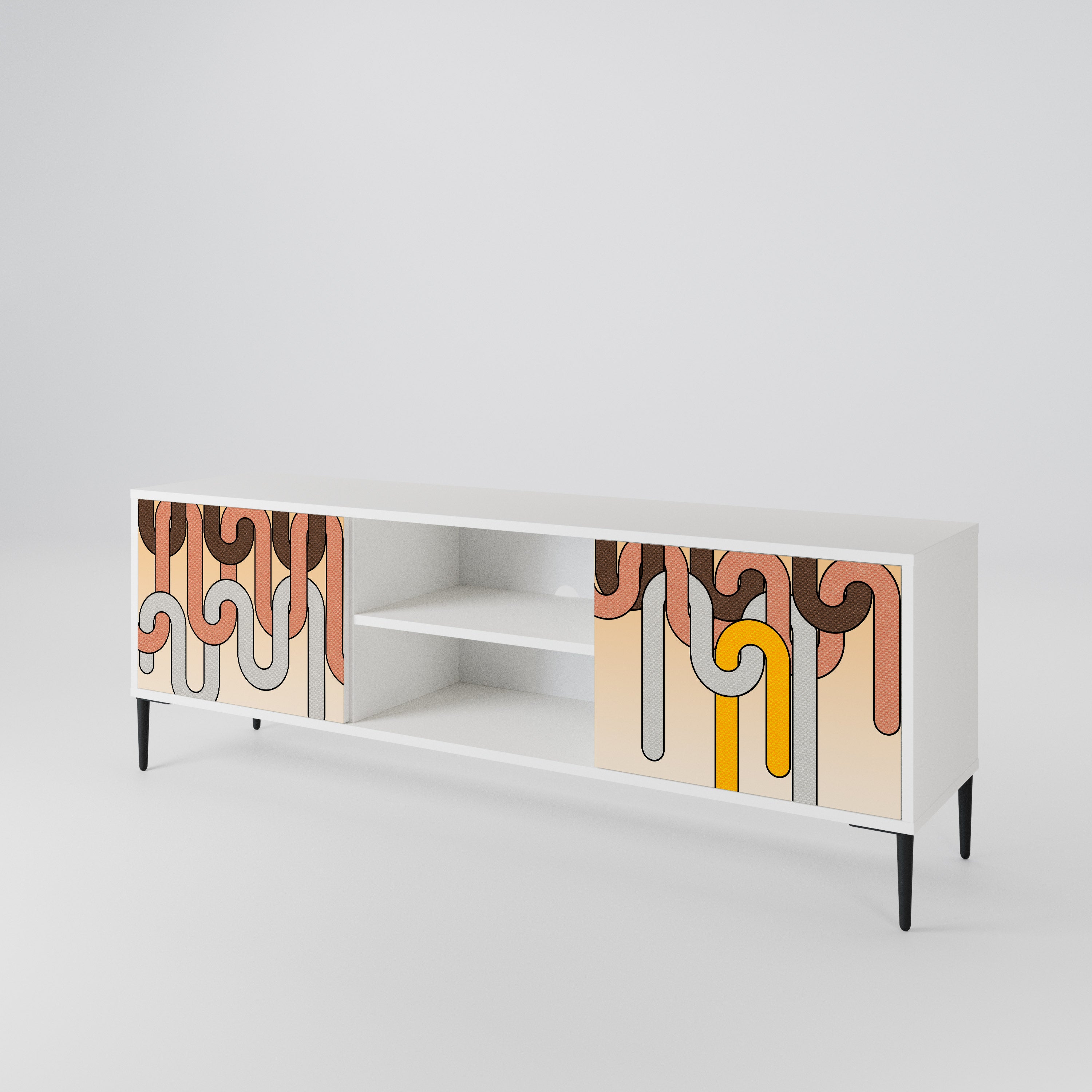 COLORFUL STRINGS Mueble de TV de 2 Puertas