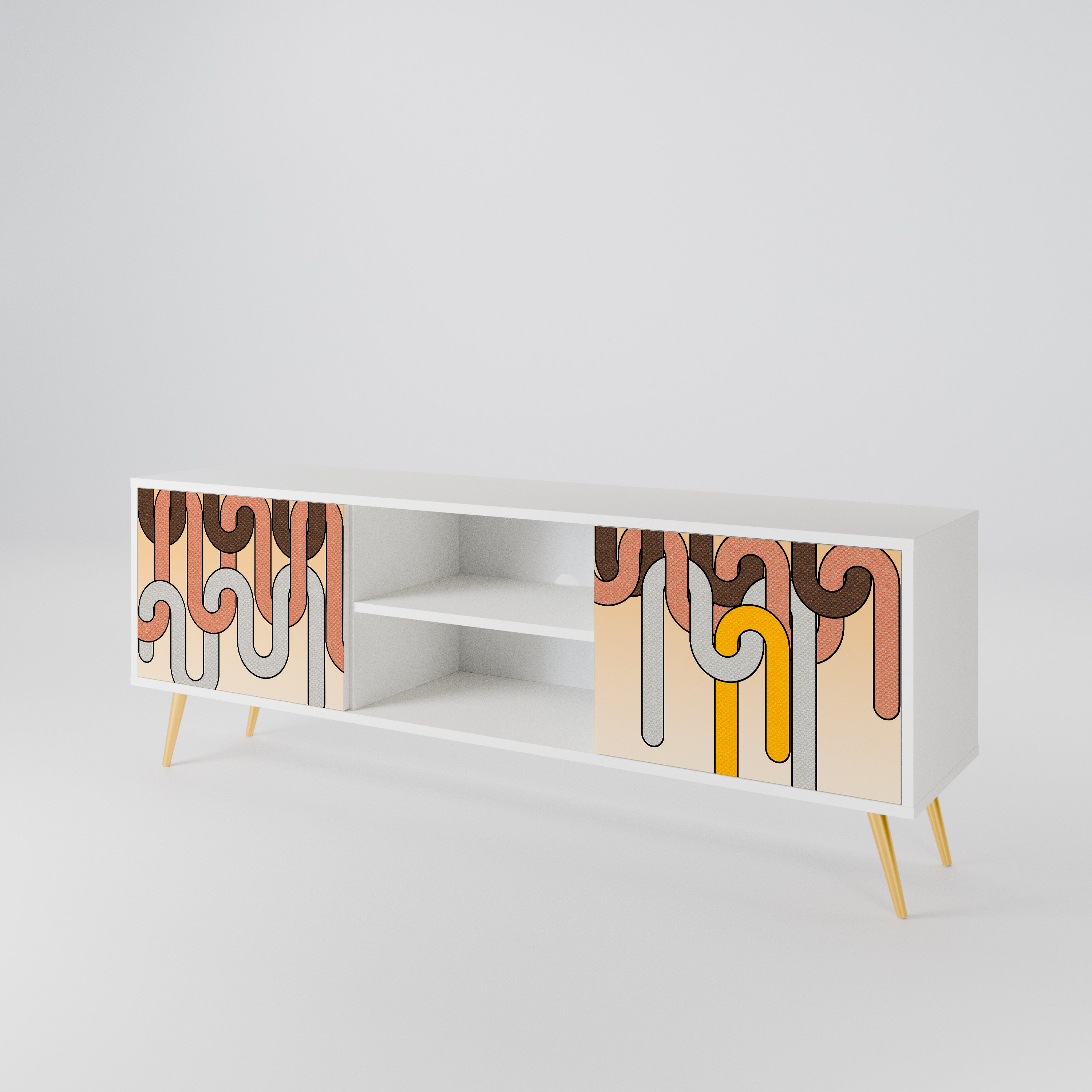 COLORFUL STRINGS Mueble de TV de 2 Puertas