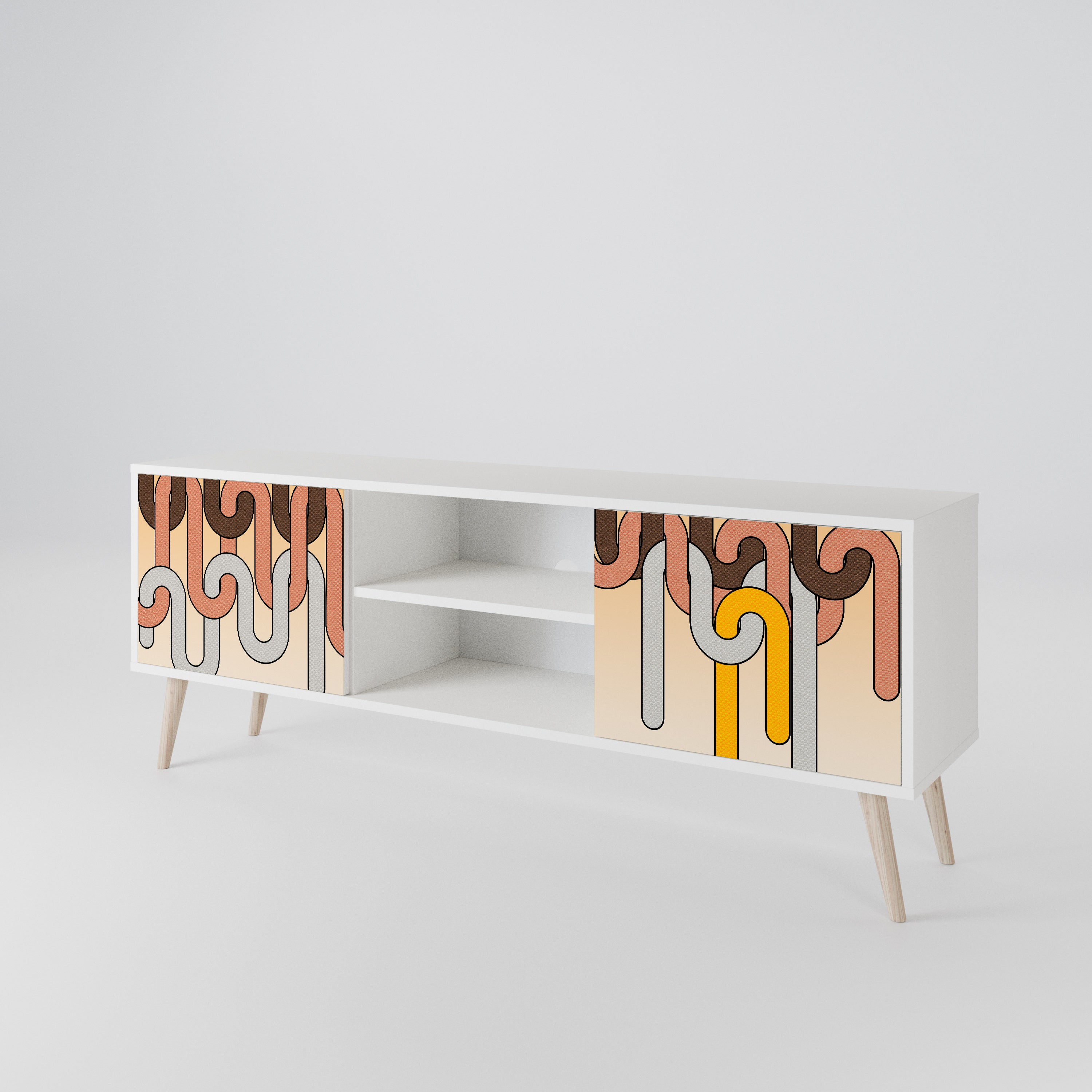 COLORFUL STRINGS Mueble de TV de 2 Puertas