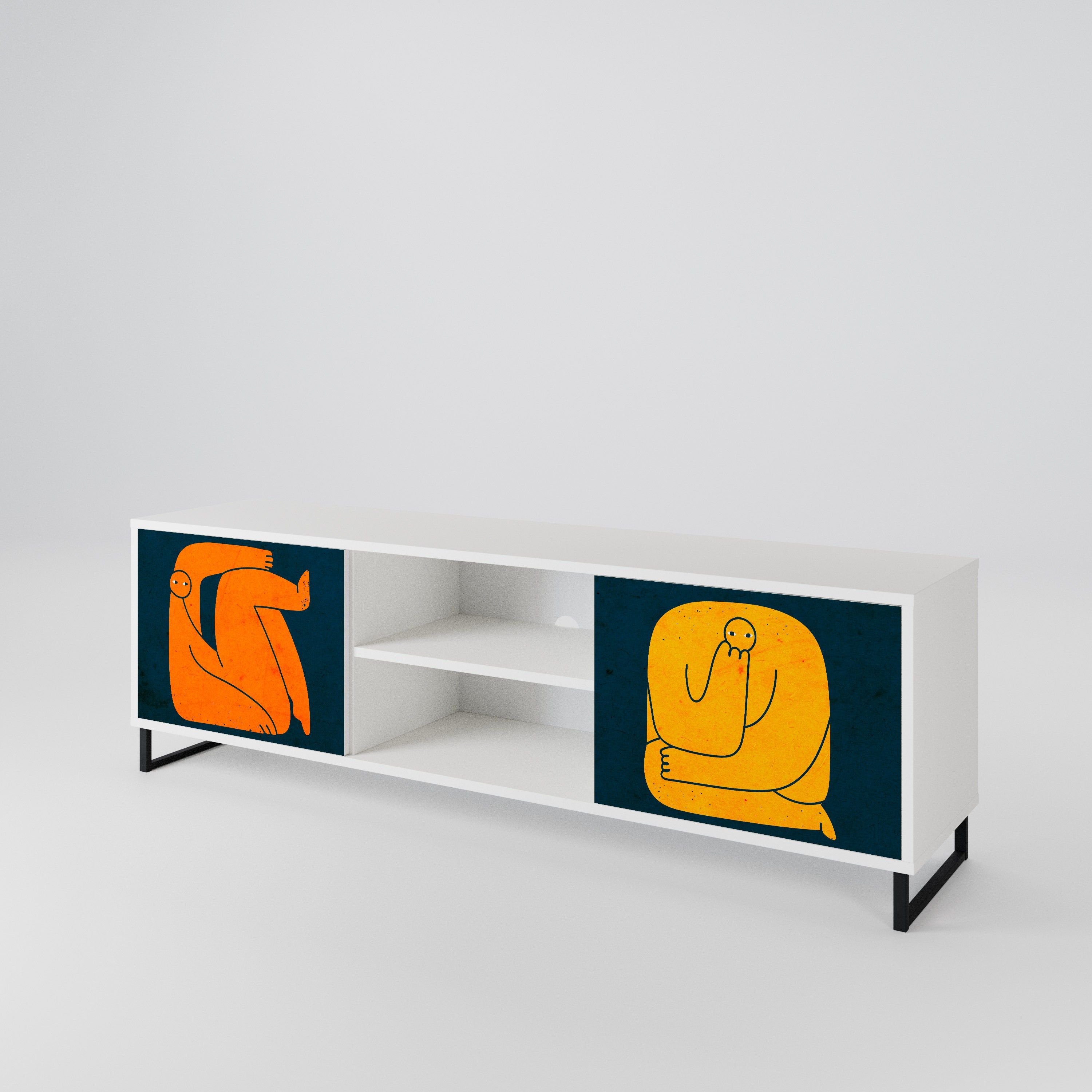 TOGETHER BUT SEPARATELY Mueble de TV de 2 Puertas