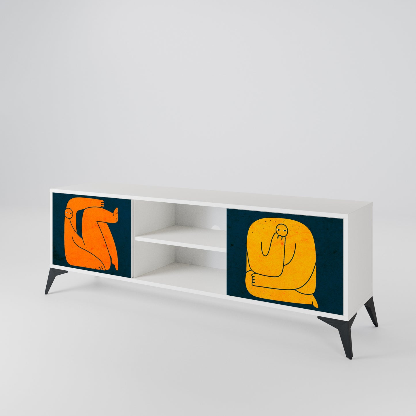 TOGETHER BUT SEPARATELY Mueble de TV de 2 Puertas