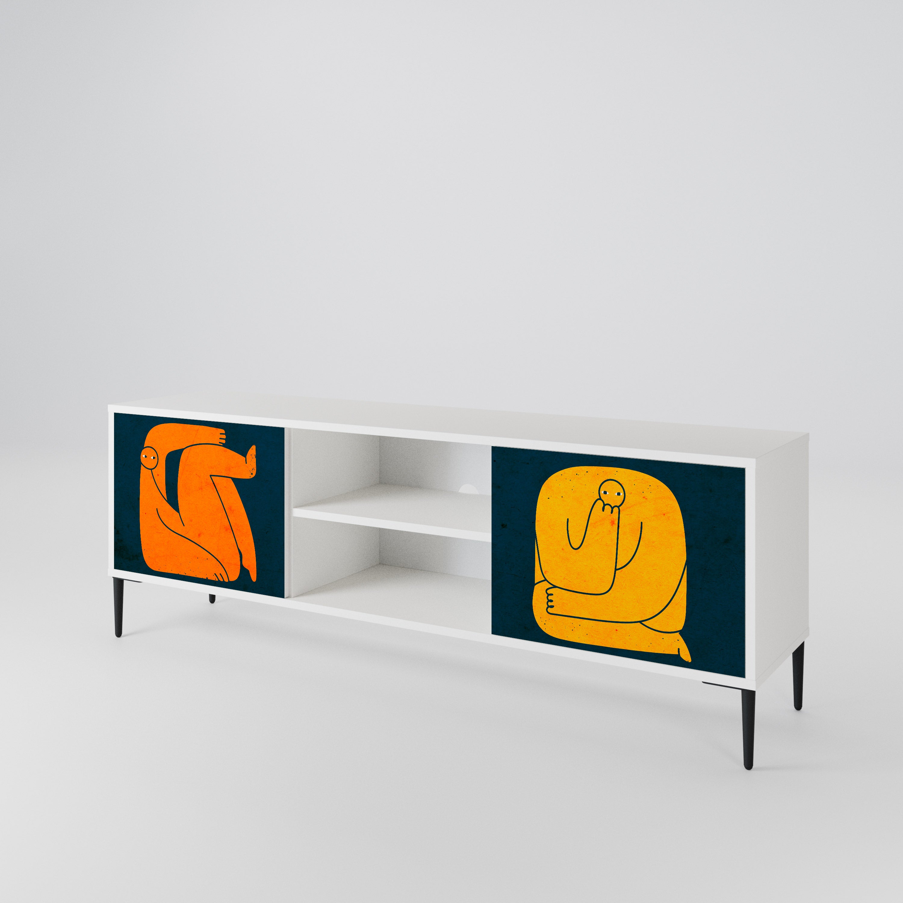 TOGETHER BUT SEPARATELY Mueble de TV de 2 Puertas