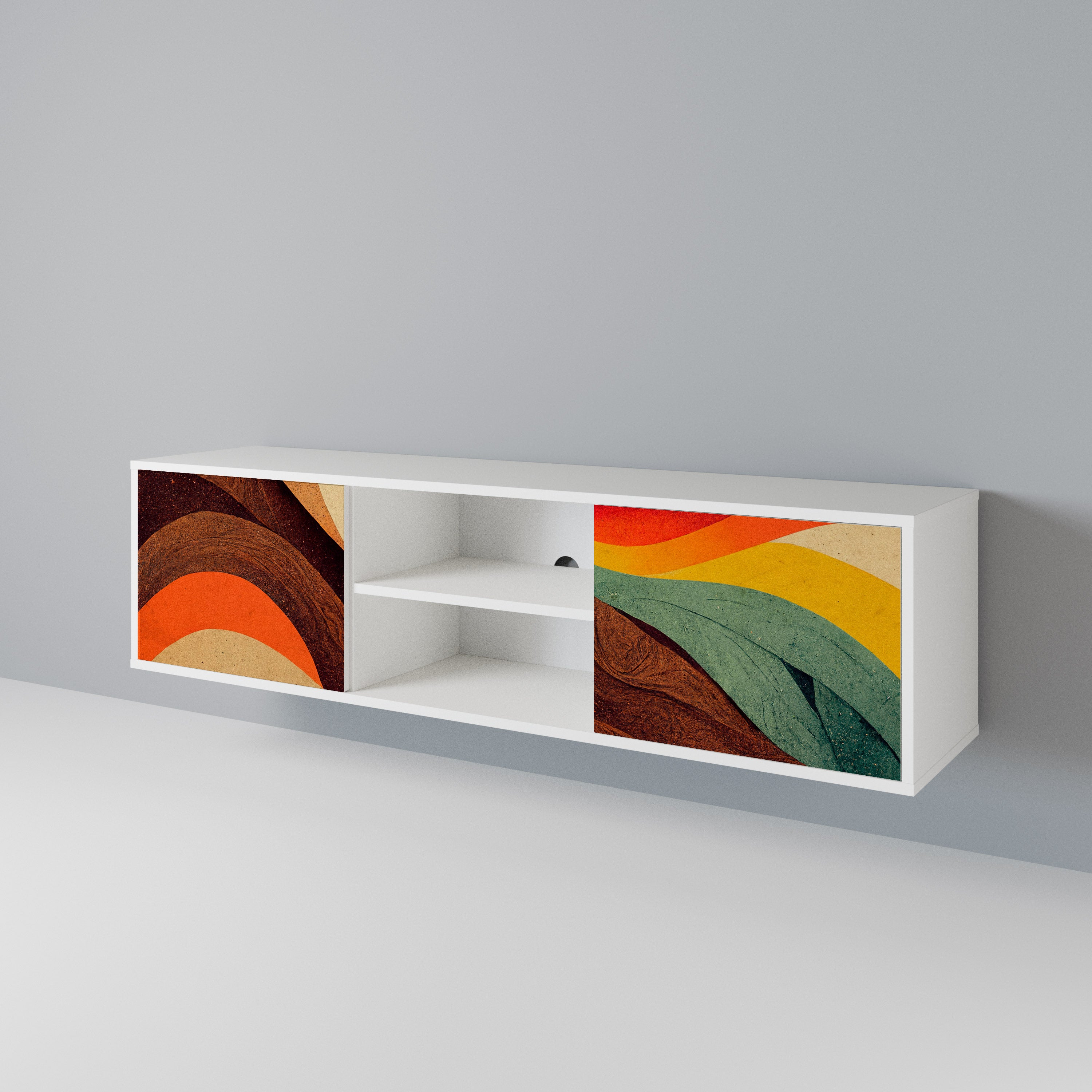 COLORFUL STRANDS Mueble de TV de 2 Puertas