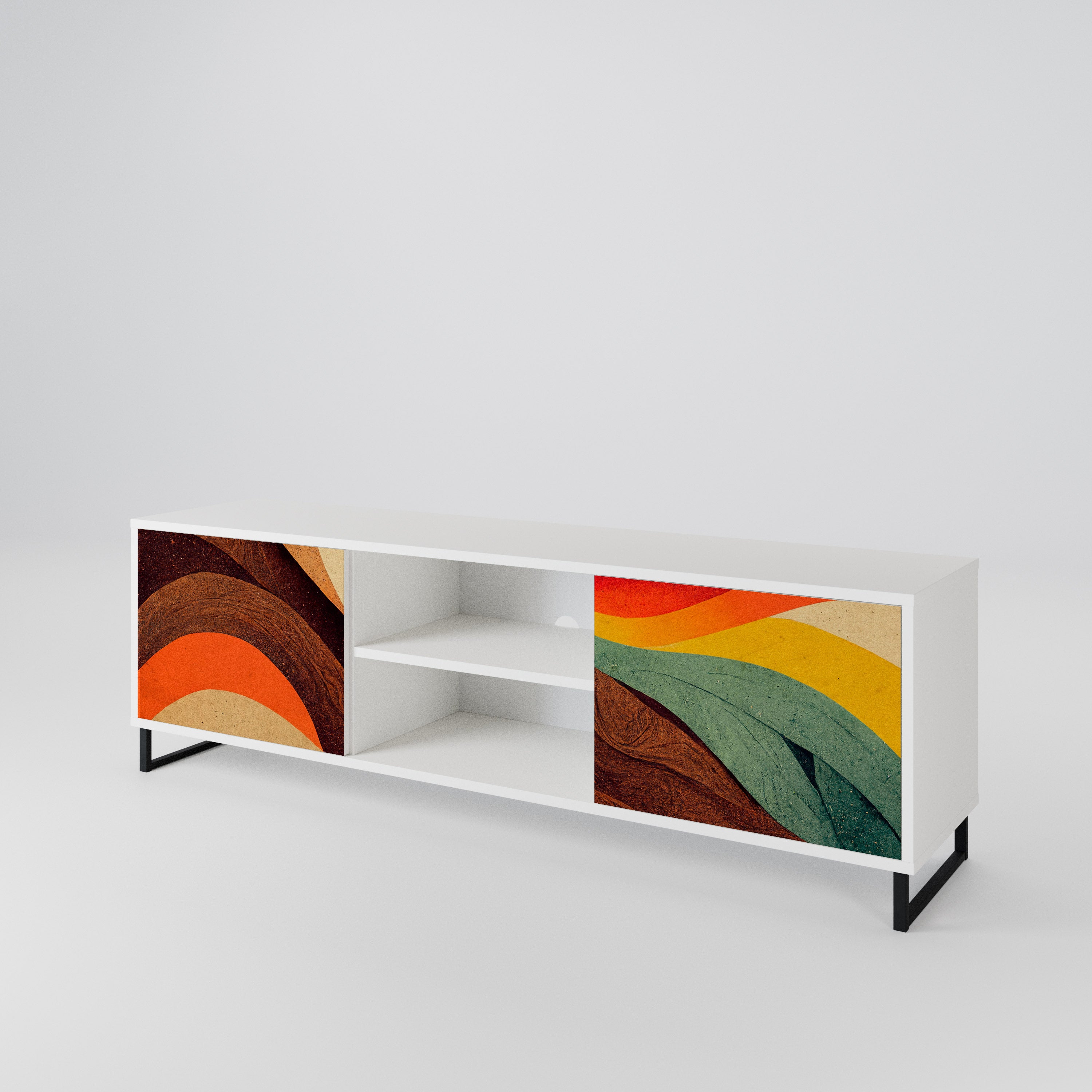 COLORFUL STRANDS Mueble de TV de 2 Puertas