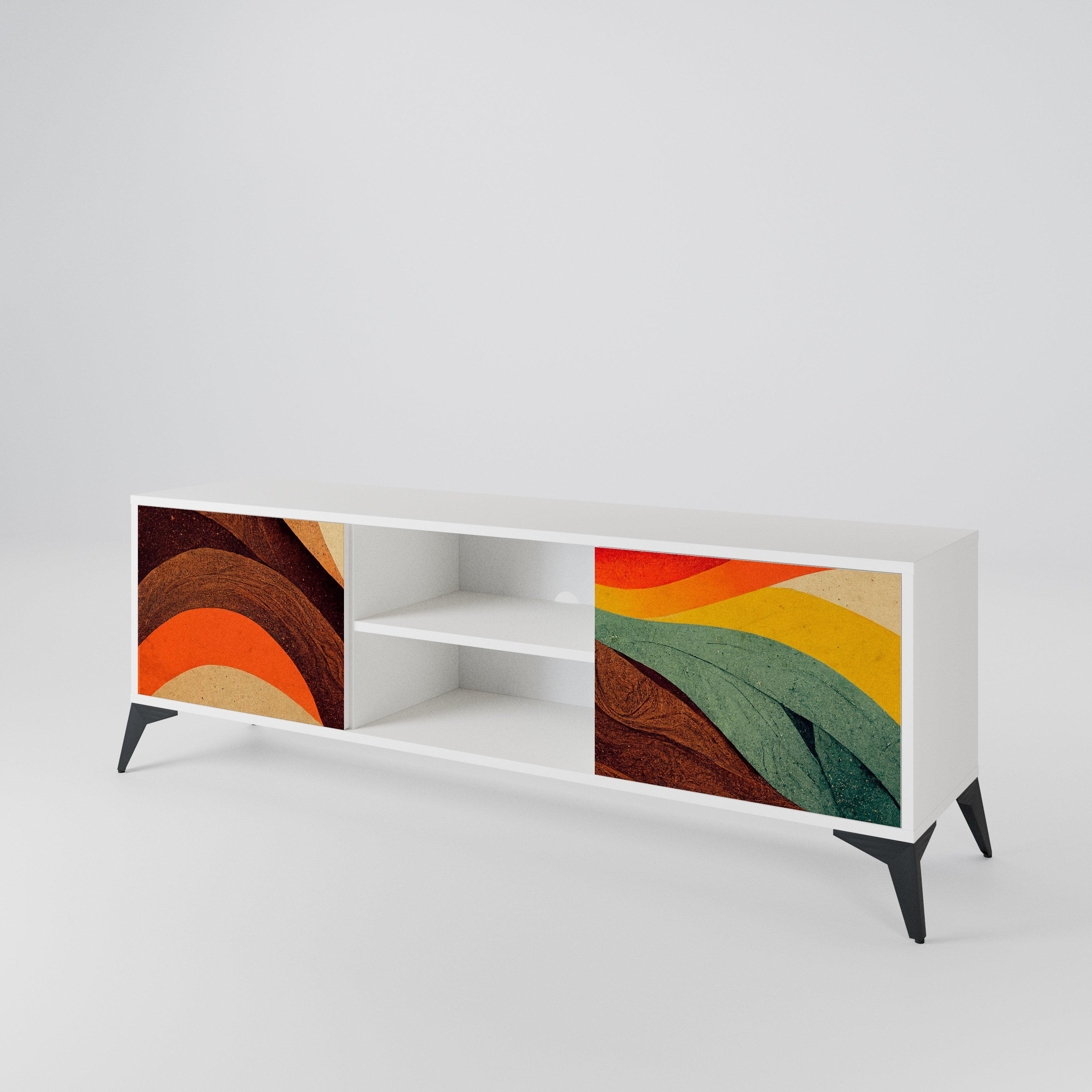 COLORFUL STRANDS Mueble de TV de 2 Puertas