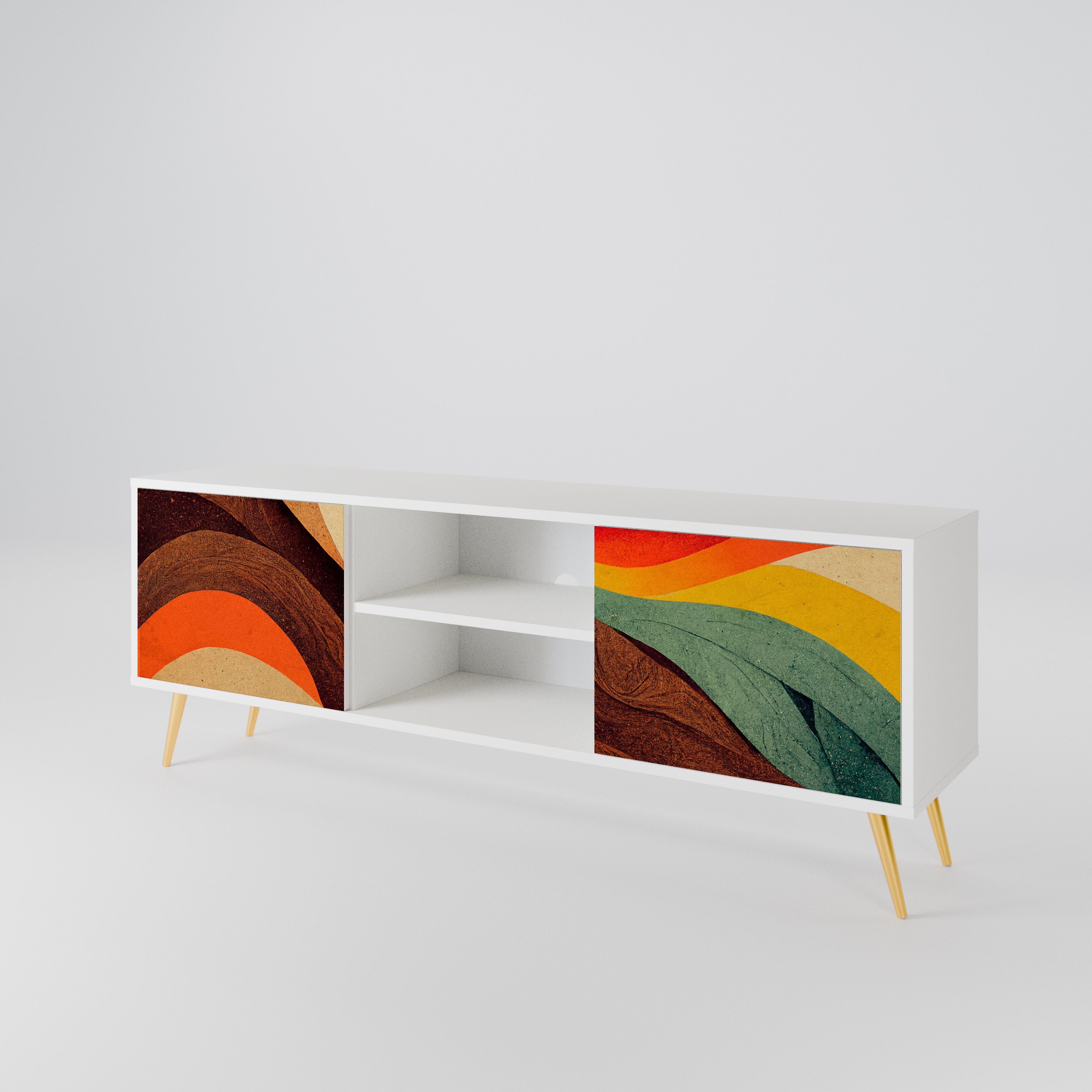COLORFUL STRANDS Mueble de TV de 2 Puertas