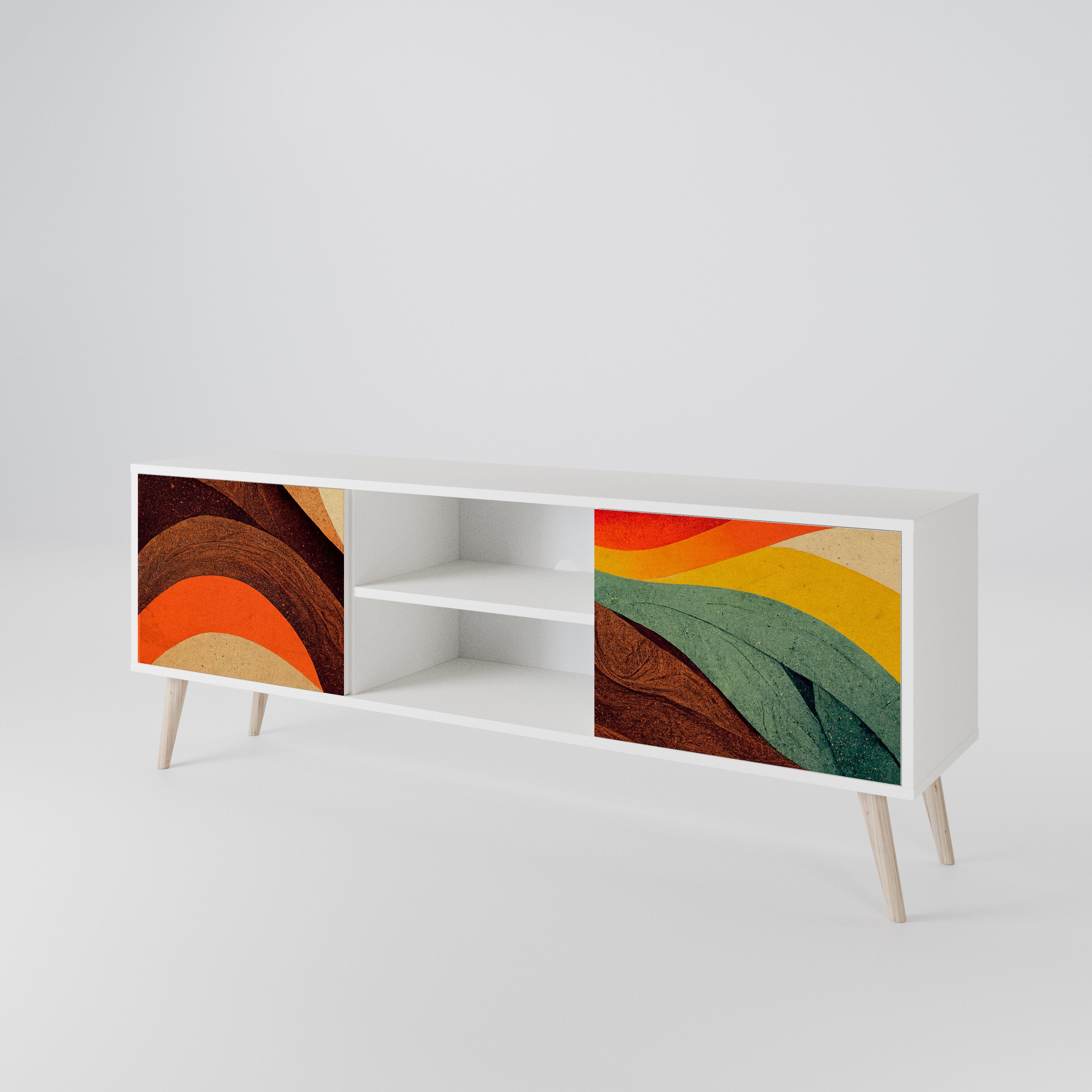 COLORFUL STRANDS Mueble de TV de 2 Puertas