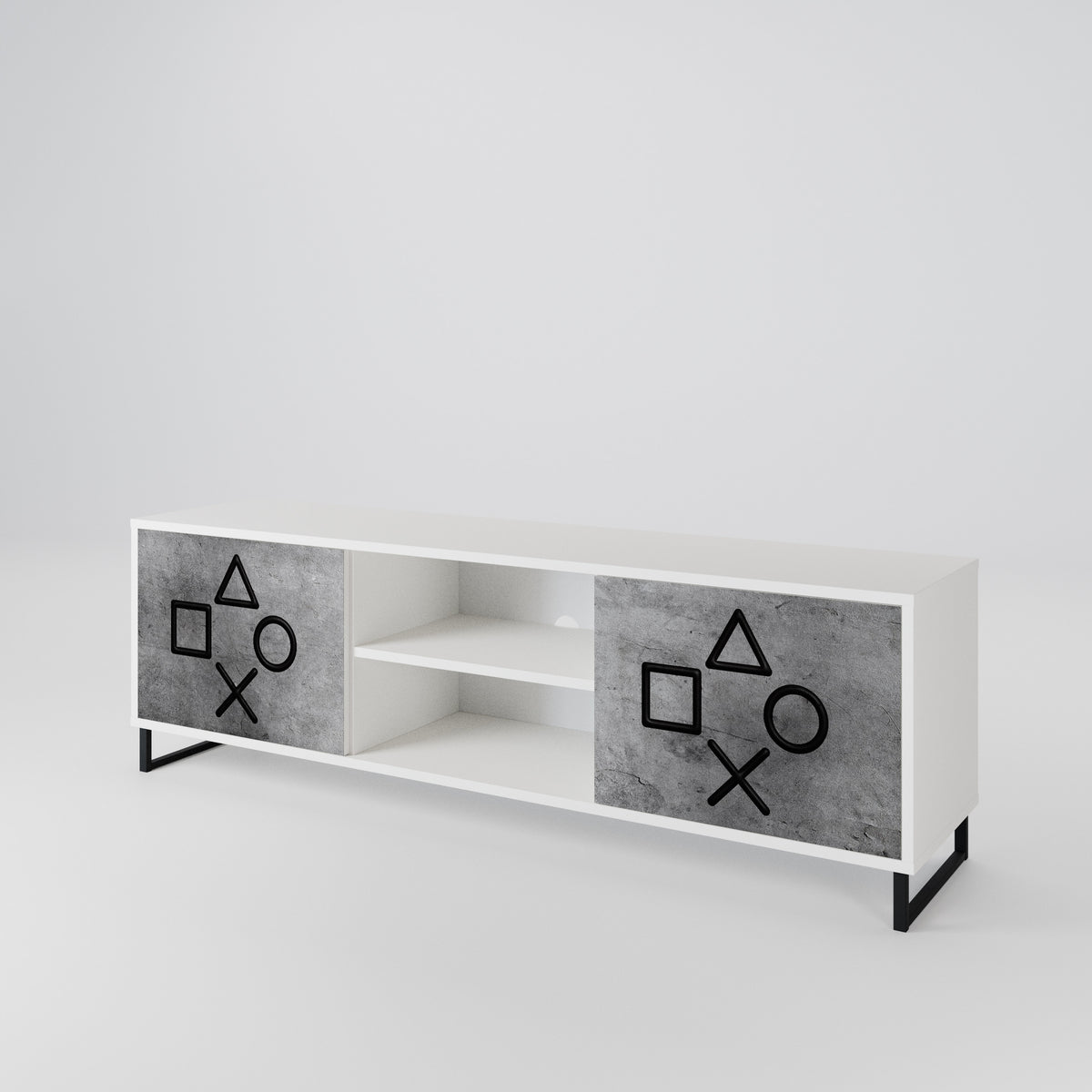 GAMER CHOICE Mueble de TV de 2 Puertas