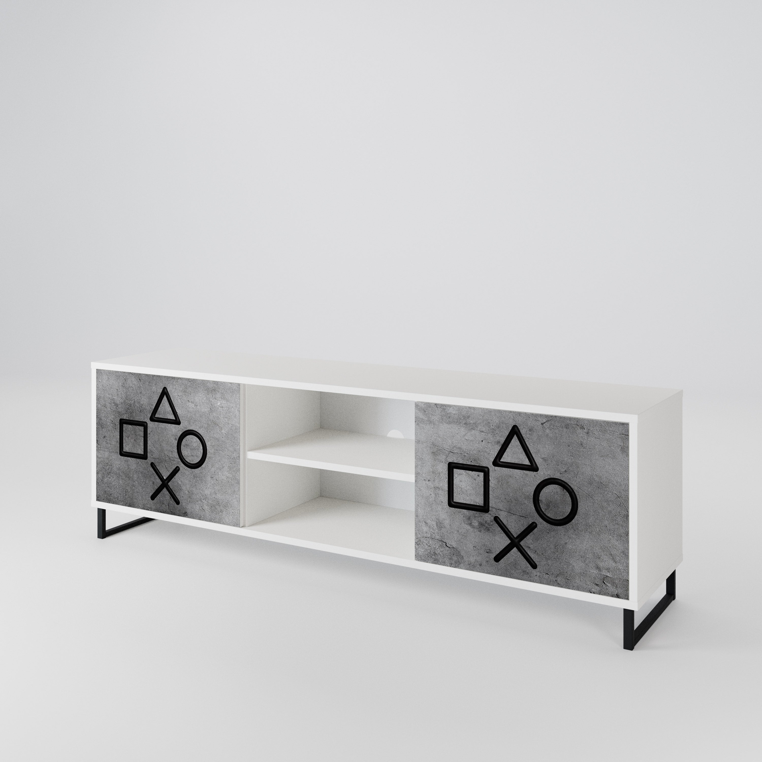 GAMER CHOICE Mueble de TV de 2 Puertas
