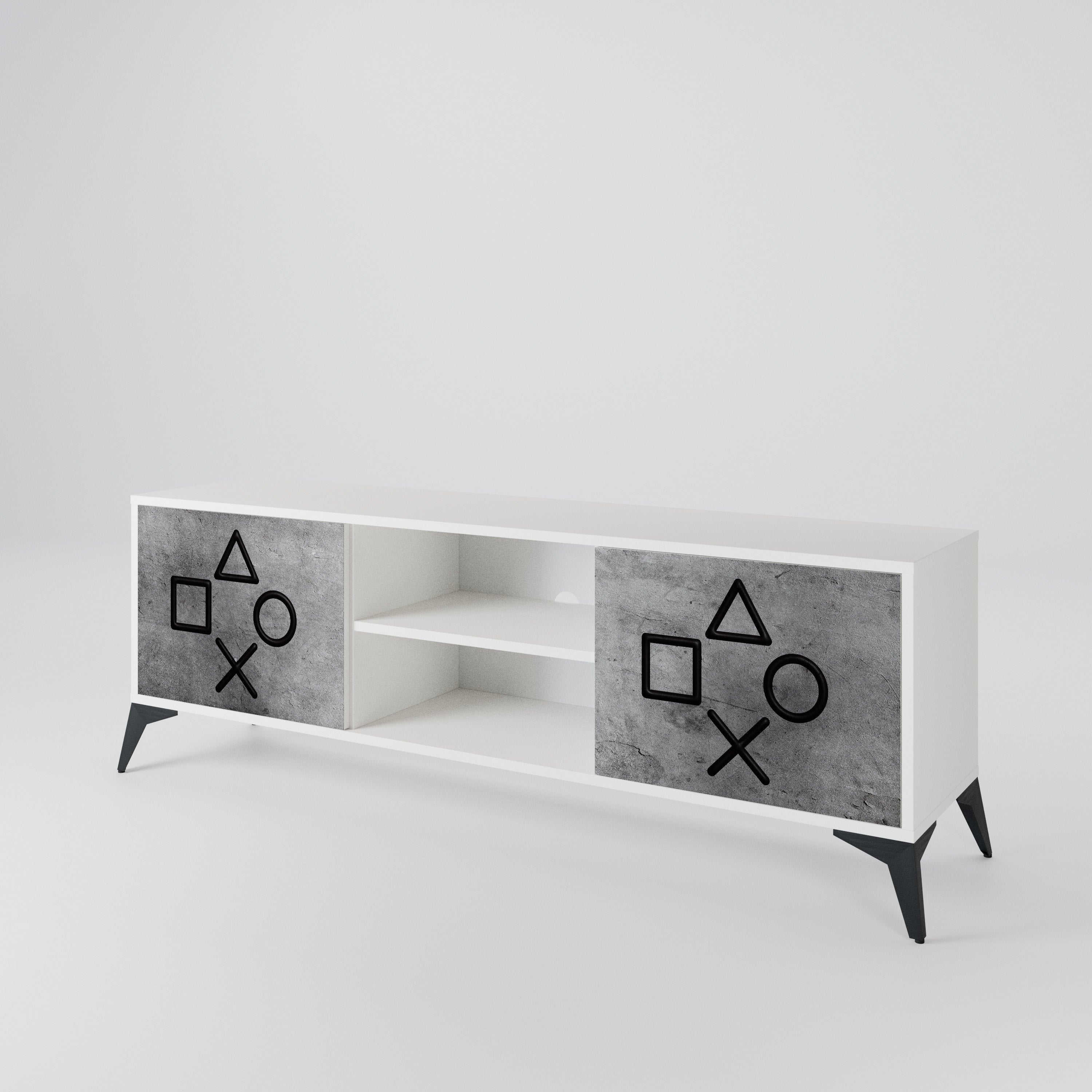 GAMER CHOICE Mueble de TV de 2 Puertas
