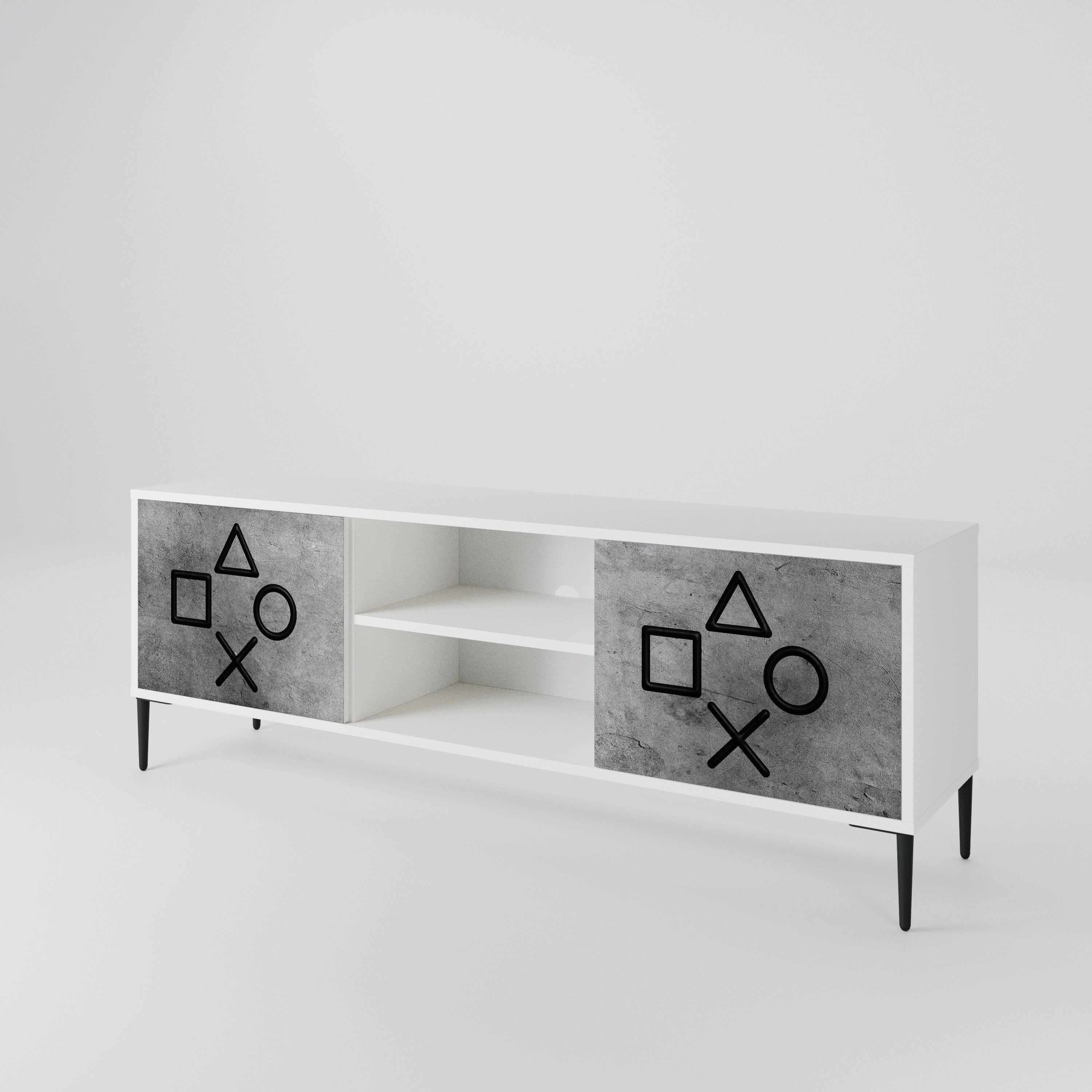GAMER CHOICE Mueble de TV de 2 Puertas