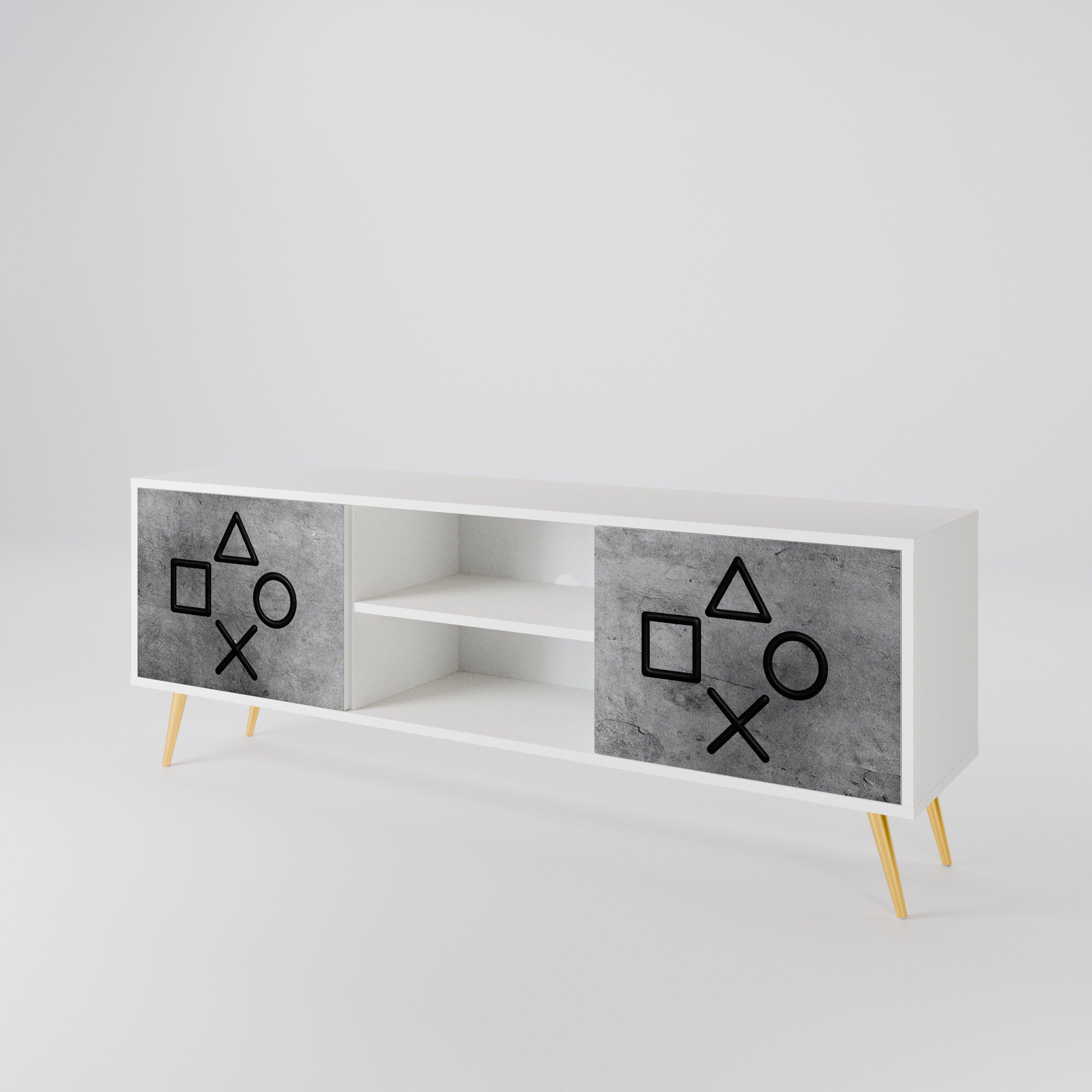 GAMER CHOICE Mueble de TV de 2 Puertas