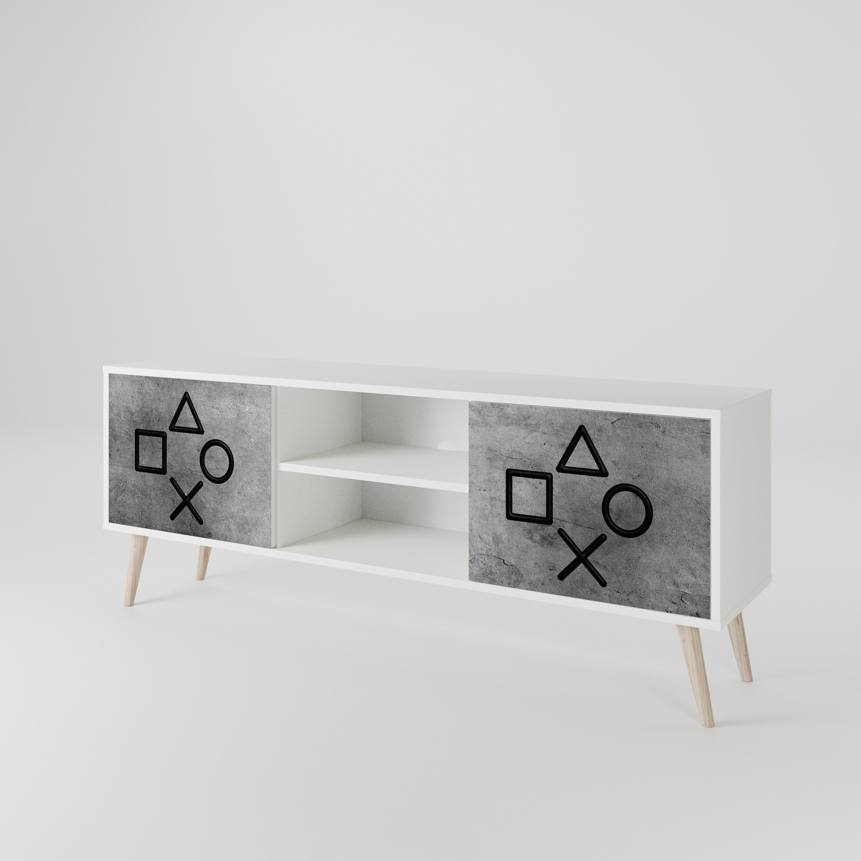 GAMER CHOICE Mueble de TV de 2 Puertas
