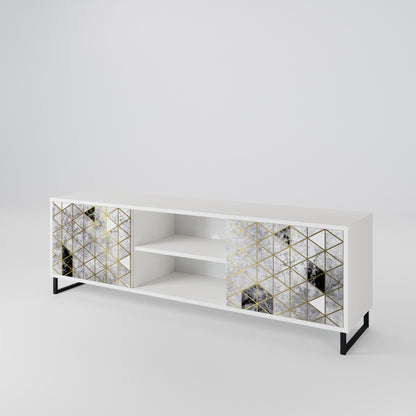 ASHEN ARIA Mueble de TV de 2 Puertas
