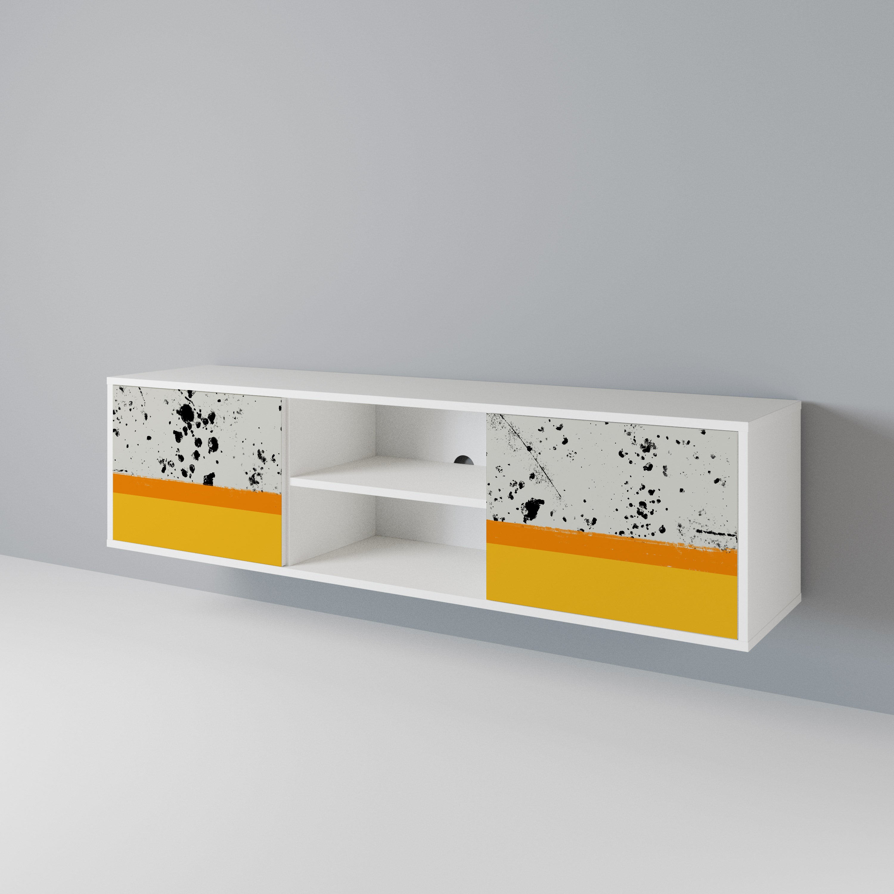 DYED BY ORANGE Mueble de TV de 2 Puertas