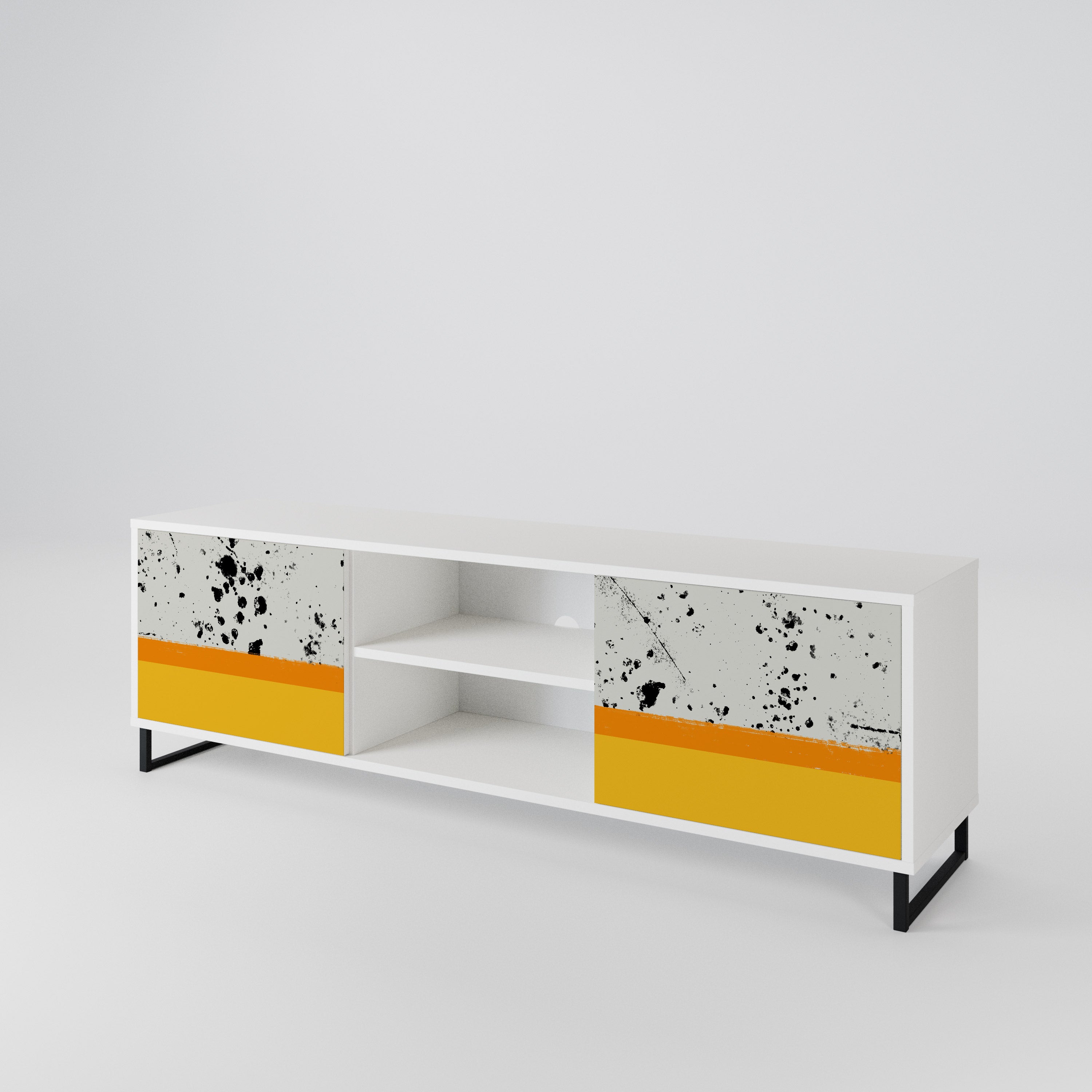 DYED BY ORANGE Mueble de TV de 2 Puertas