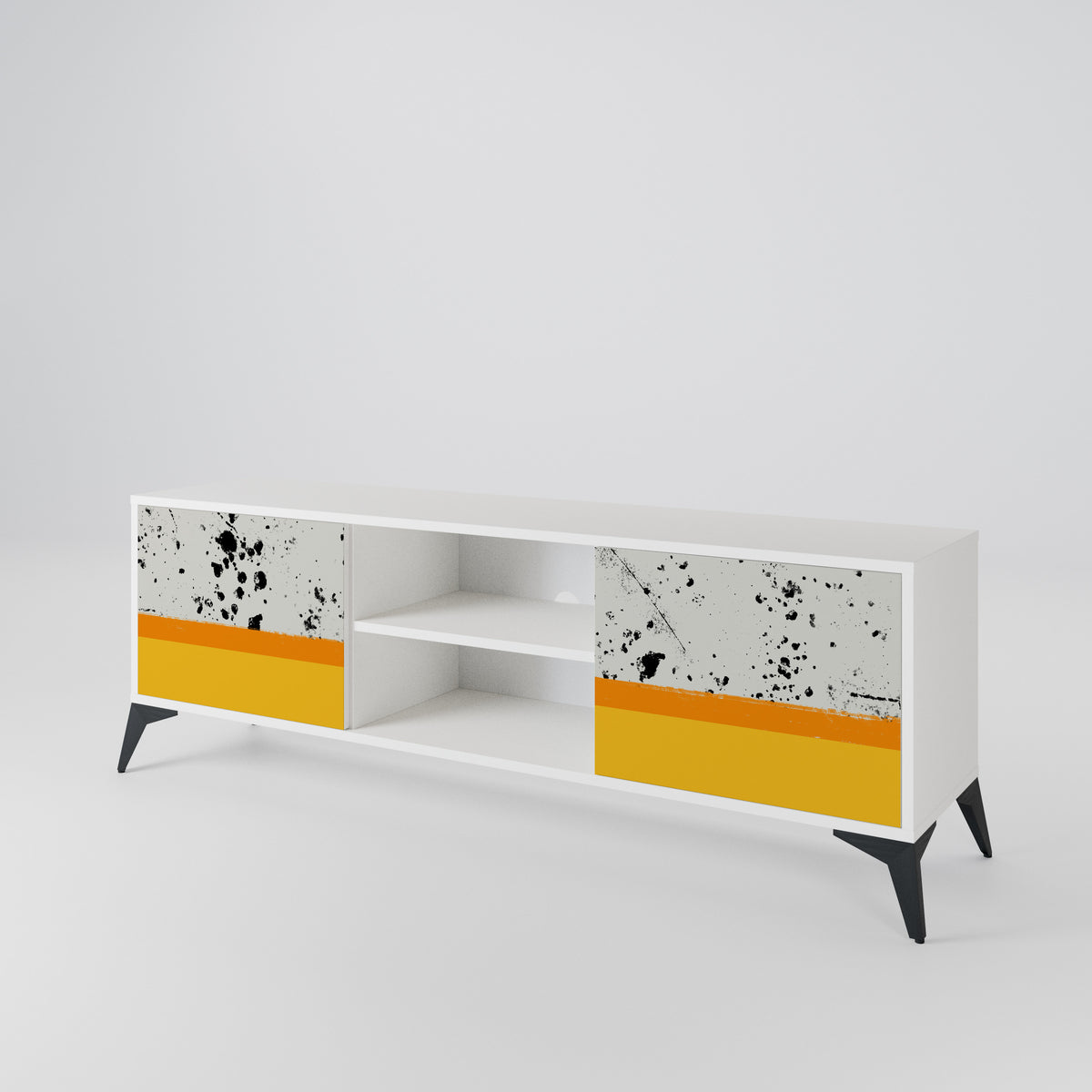 DYED BY ORANGE Mueble de TV de 2 Puertas